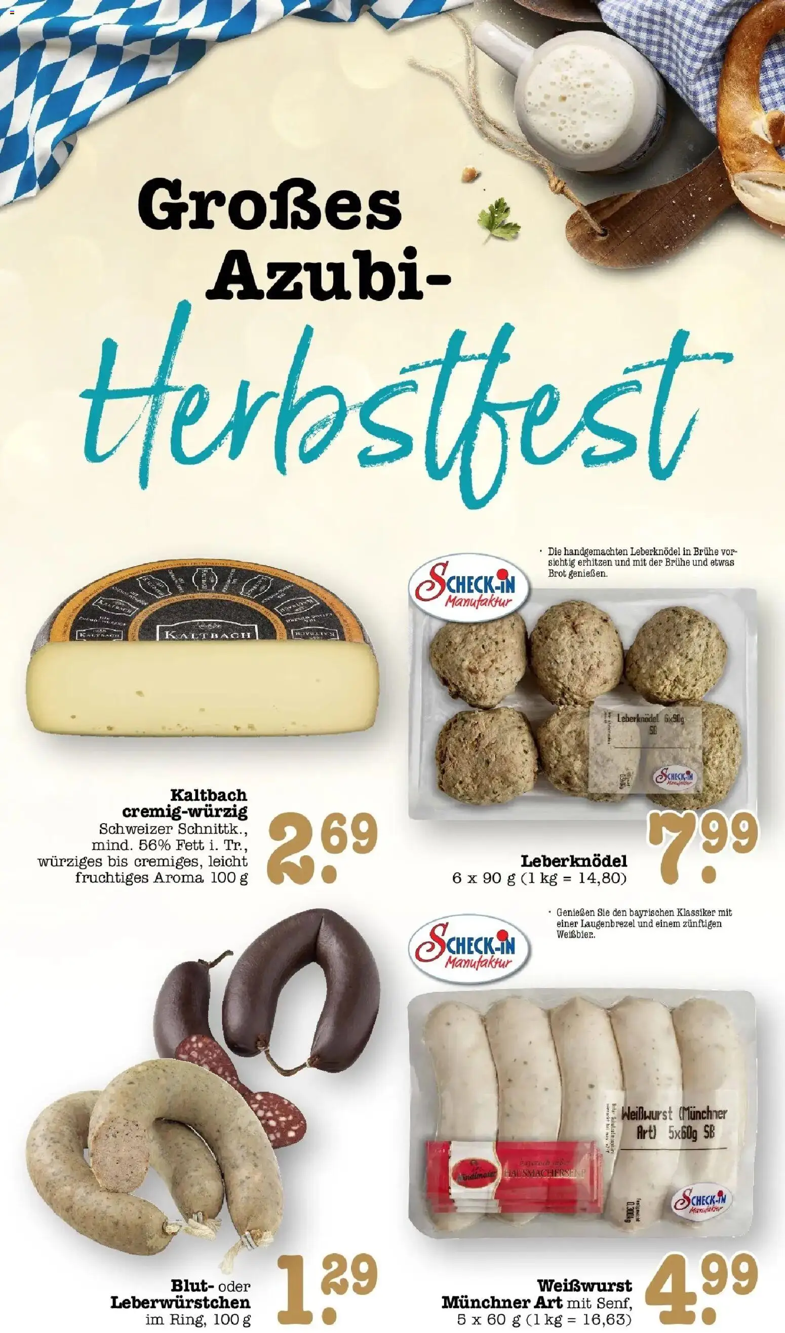 E center Prospekt Achern (ab 05.10.2026) zum Blättern | Seite: 6 | Produkte: Leberknödel, Weißbier, Brühe, Brot