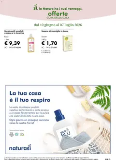 Anteprima del volantino Natura Sì volantino valido a partire dal 10.06.2026 | Pagina: 46 | Prodotti: Sapone, Sapone di marsiglia, Lavatrice, Terra