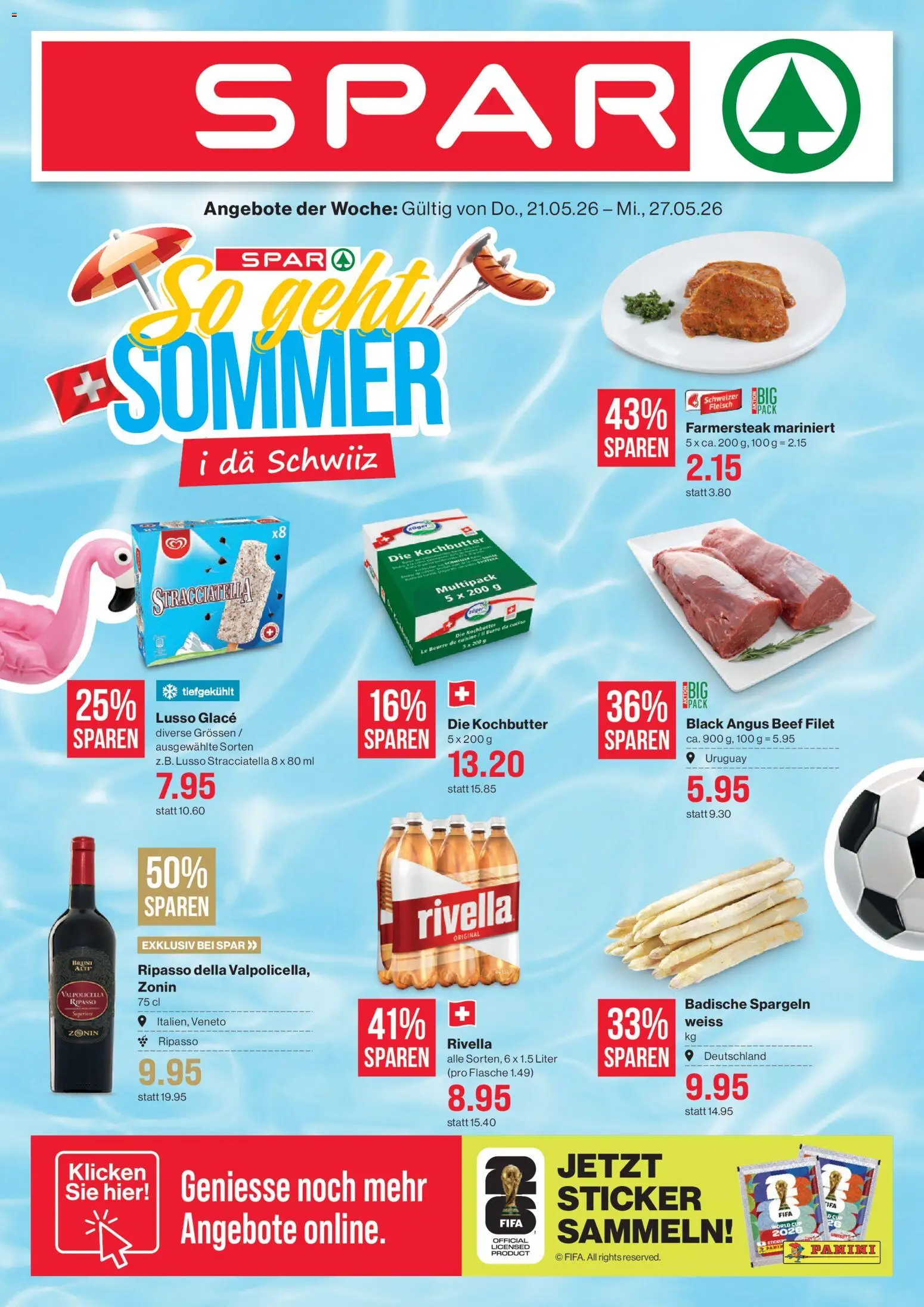 SPAR - SPAR Handels AG – gültig ab 21.05.2026 | Seite: 1 | Produkte: Glace