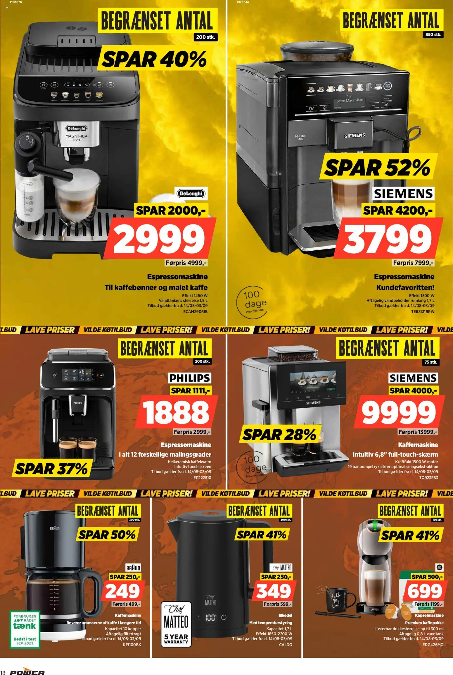 Power tilbudsavis – gyldig fra 14/08/2026 | Side: 18 | Produkter: Kaffe, Kaffemaskine
