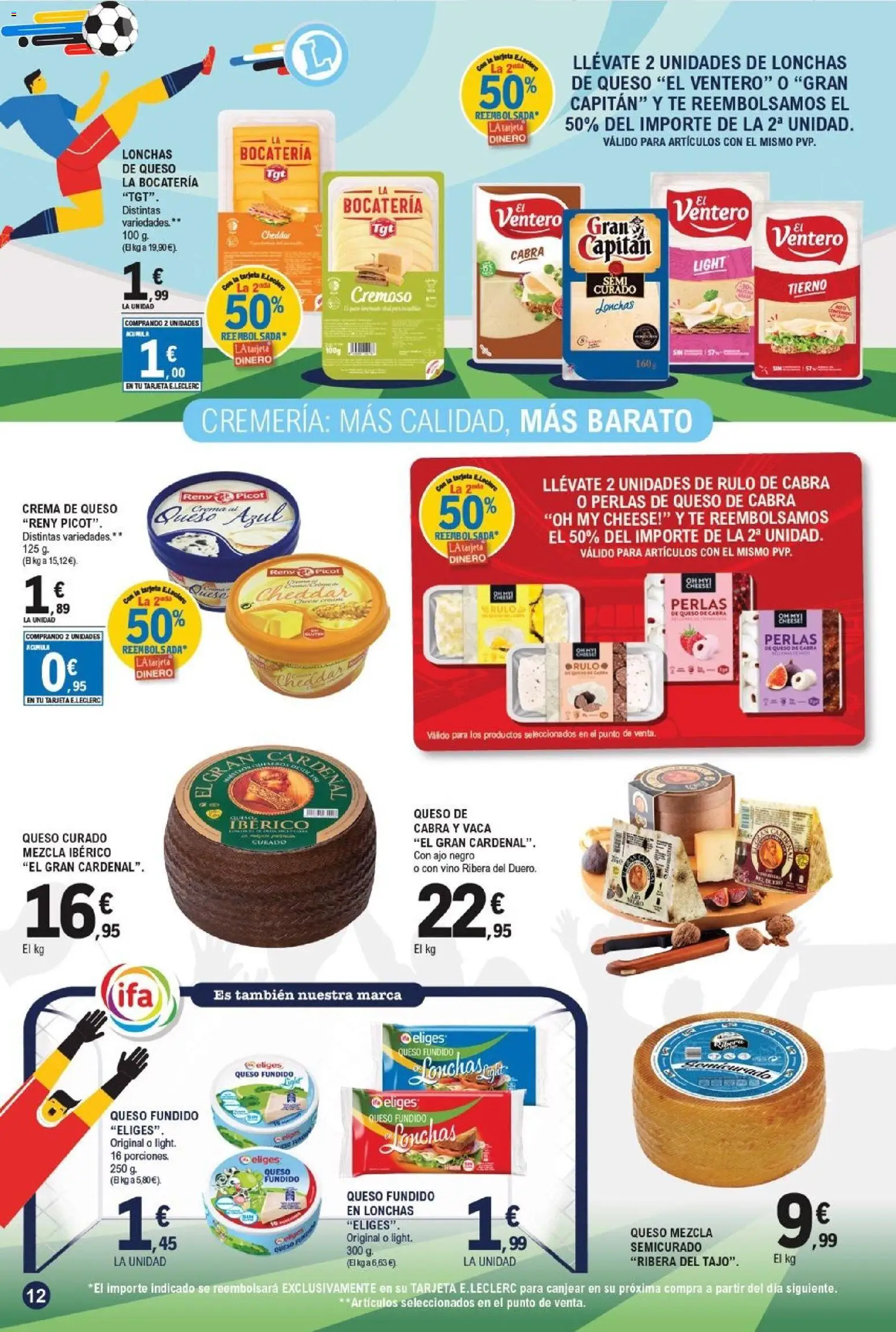 E.Leclerc folleto Gool │ válido desde el 03.06.2026 | Página: 12 | Productos: Queso, Vino, Crema, Té
