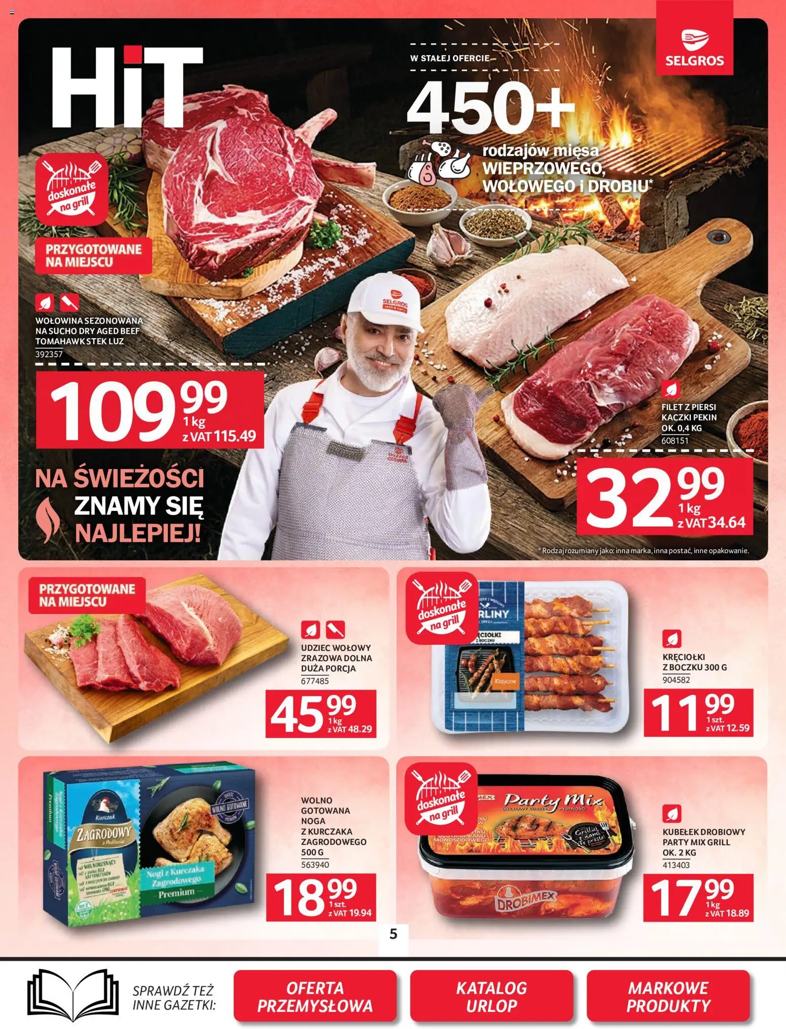 Selgros cash&carry gazetka od 02.07.2026 | Strona: 5 | Produkty: Kurczak, Piersi, Grill, Wołowina