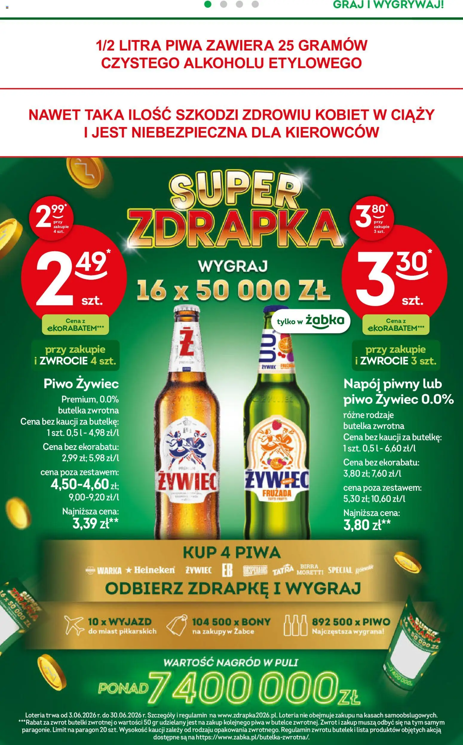 Żabka gazetka od 17.06.2026 | Strona: 22 | Produkty: Warka, Piwo, Heineken