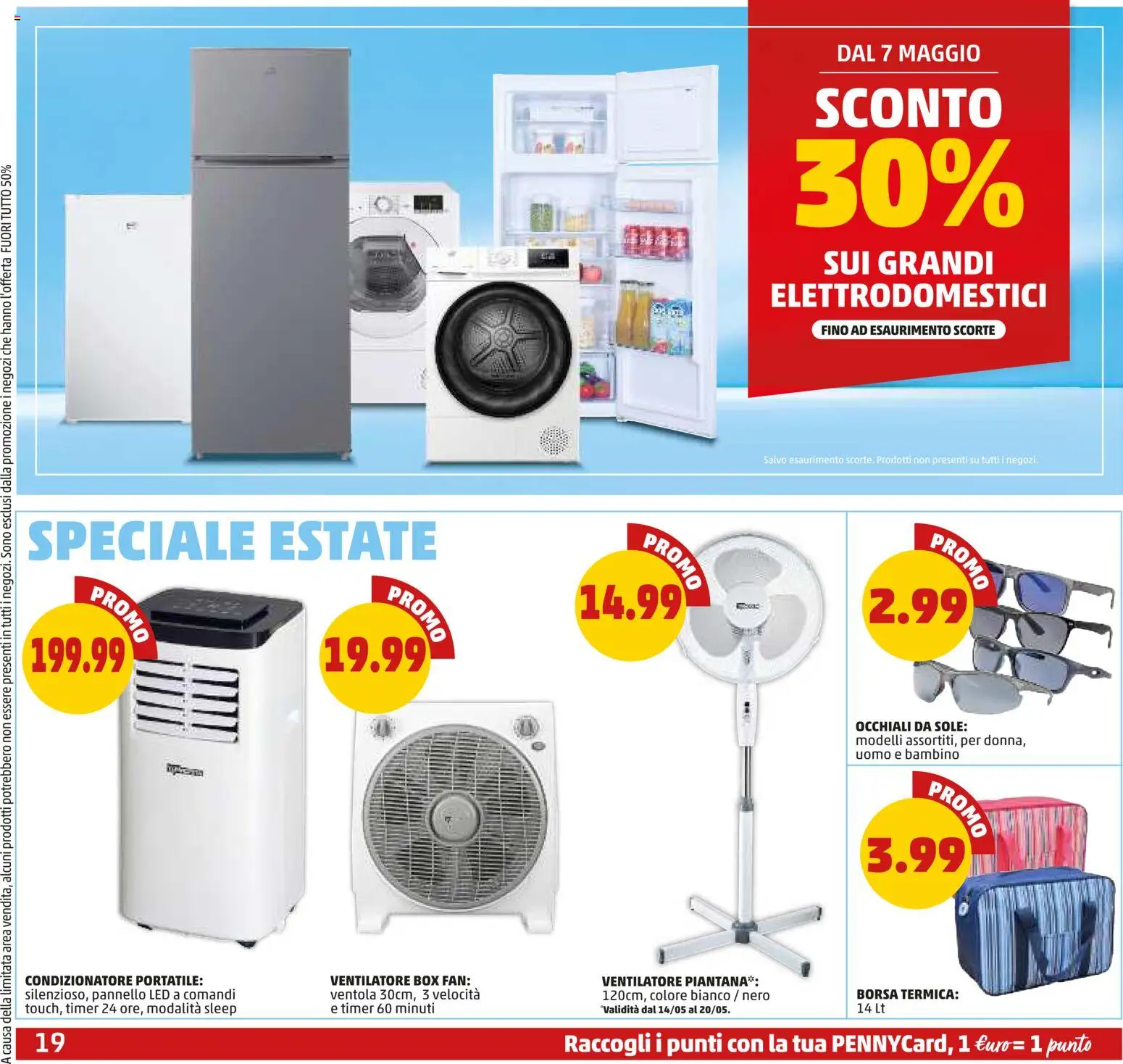 Volantino PENNY del 07.05.2026 | Pagina: 19 | Prodotti: Ventilatore, Occhiali, Borsa, Condizionatore