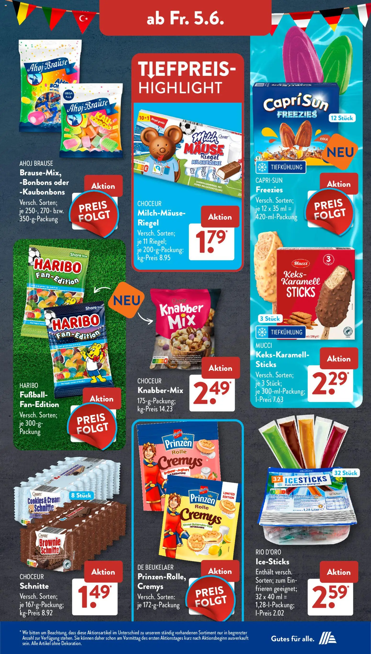 Aldi Süd Prospekt 	 – gültig ab 01.06.2026 | Seite: 15 | Produkte: Haribo, Cola, Milch, Fußball