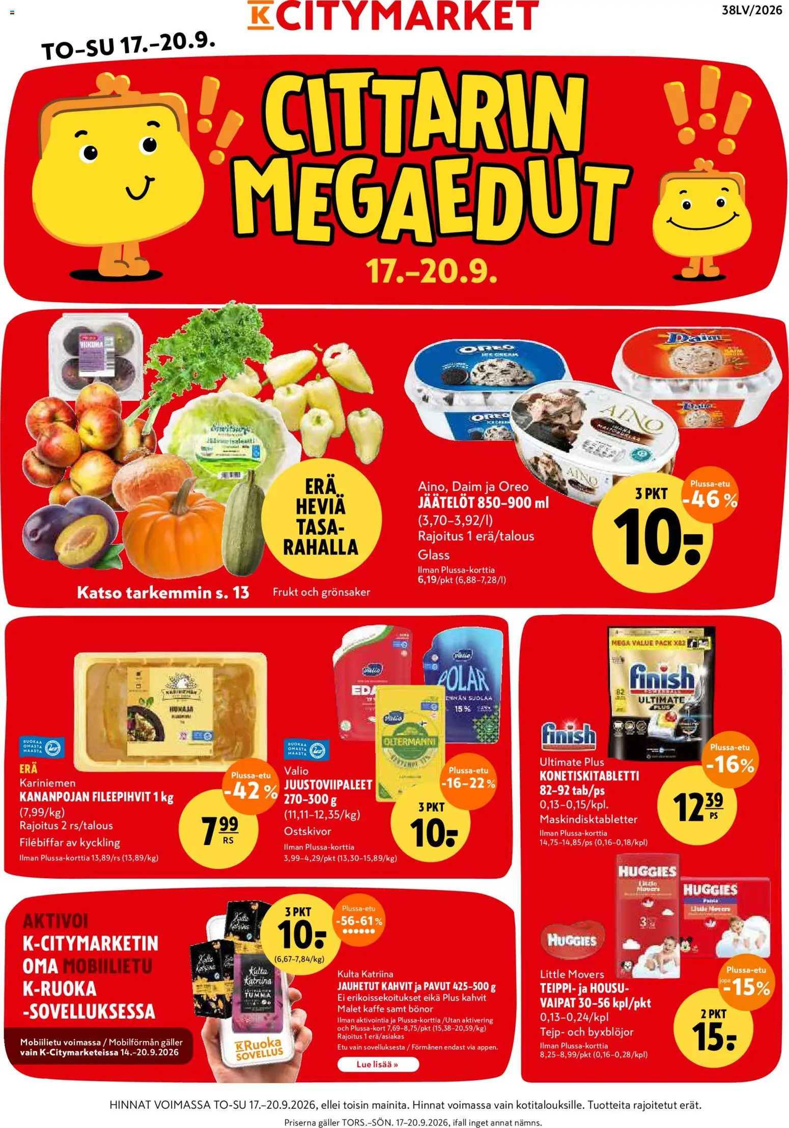 K-Citymarket tarjoukset – voimassa 17/09/2026 alkaen | Sivu: 1