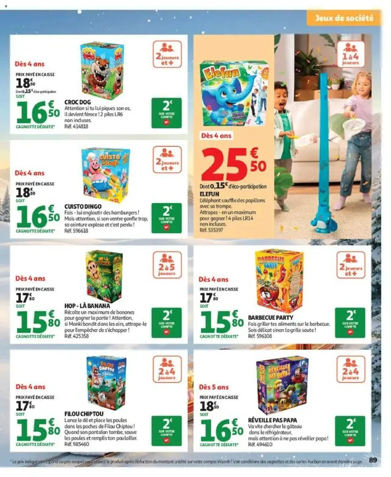 {H1} | Page: 89 | Produits: Ceinture, Barbecue, Jeux de société, Aliments