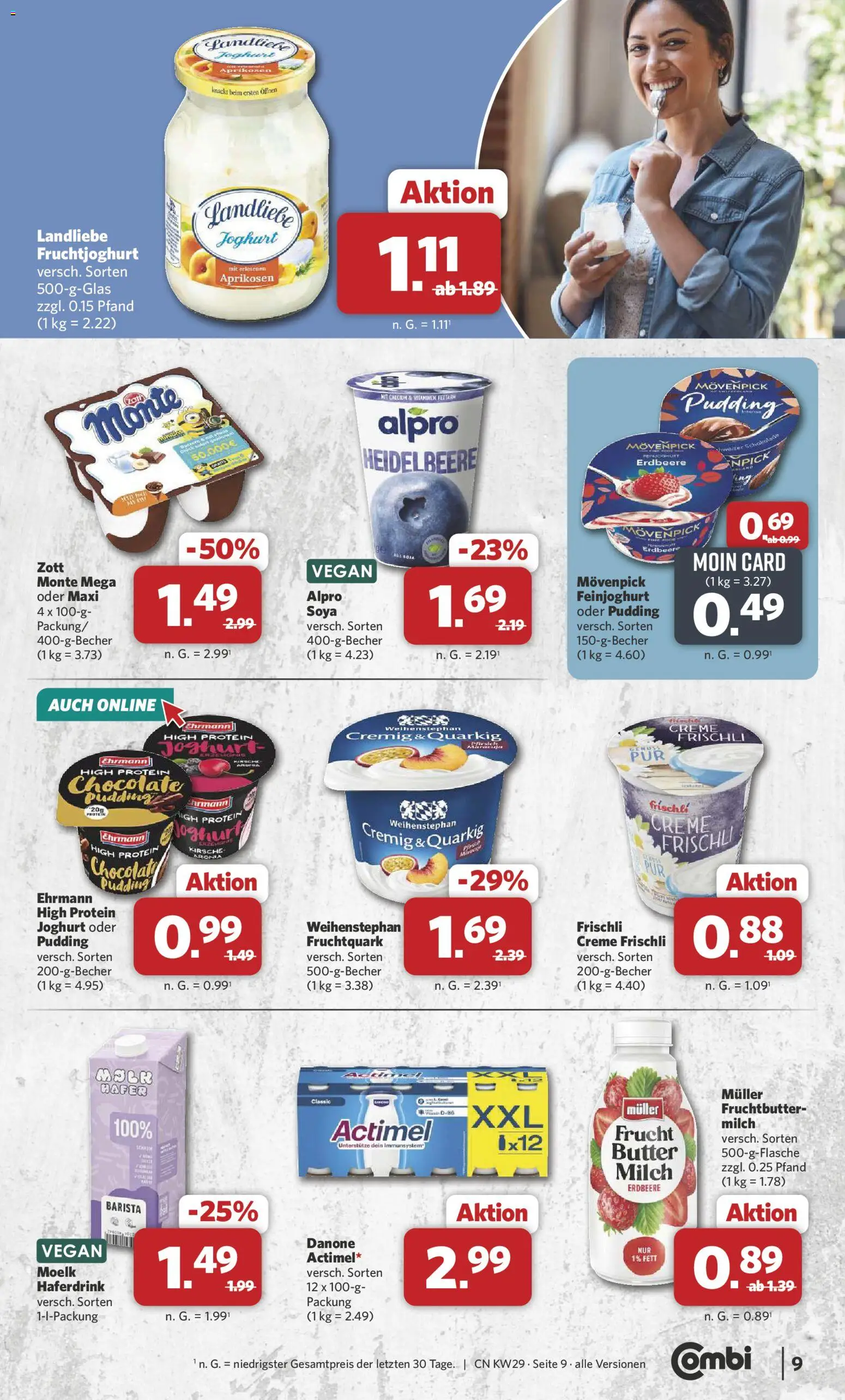 Combi Prospekt – gültig ab 13.07.2026 | Seite: 9 | Produkte: Milch, Schokolade, Creme, Alpro