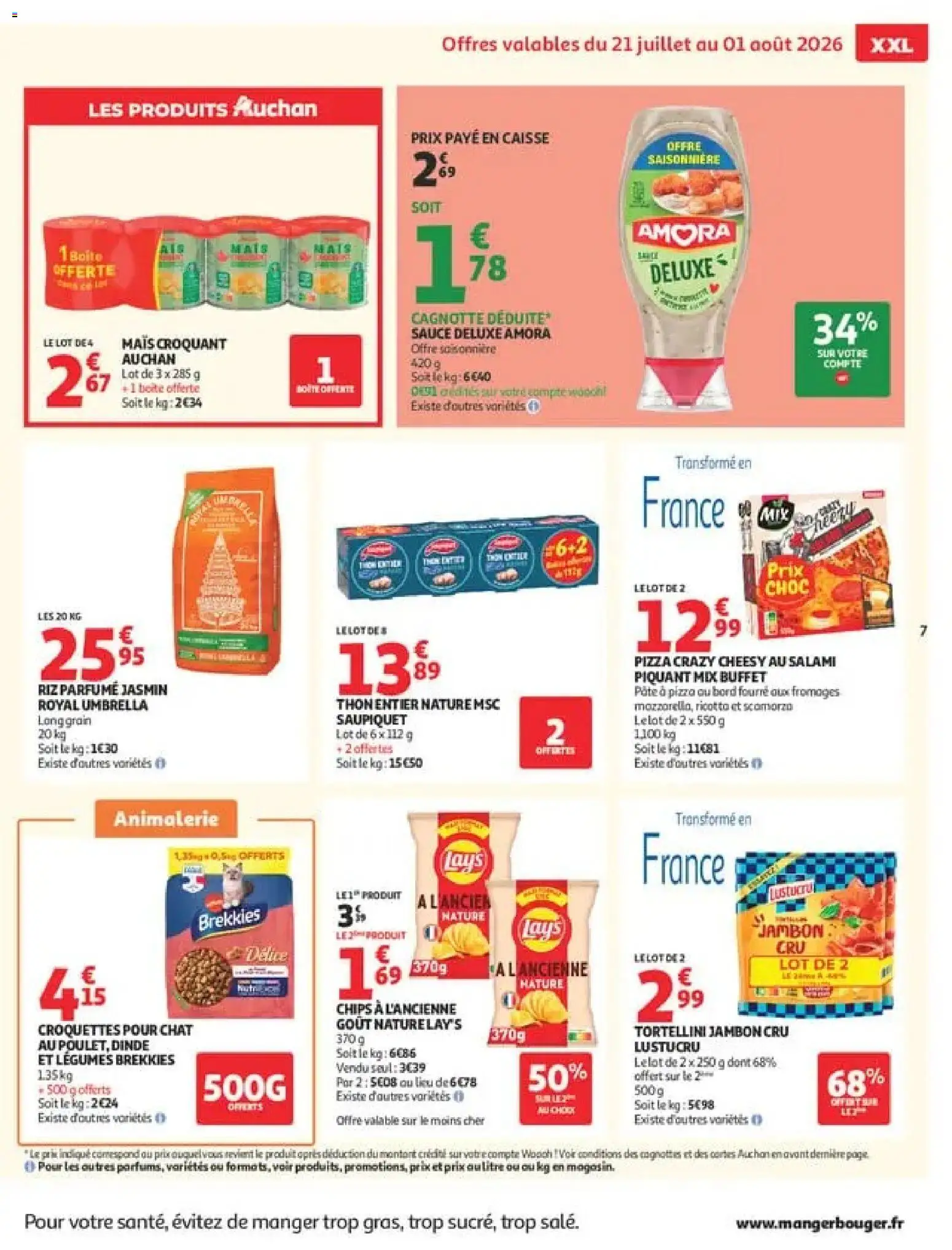 {H1} | Page: 7 | Produits: Salami, Jambon, Riz, Croquettes pour chat