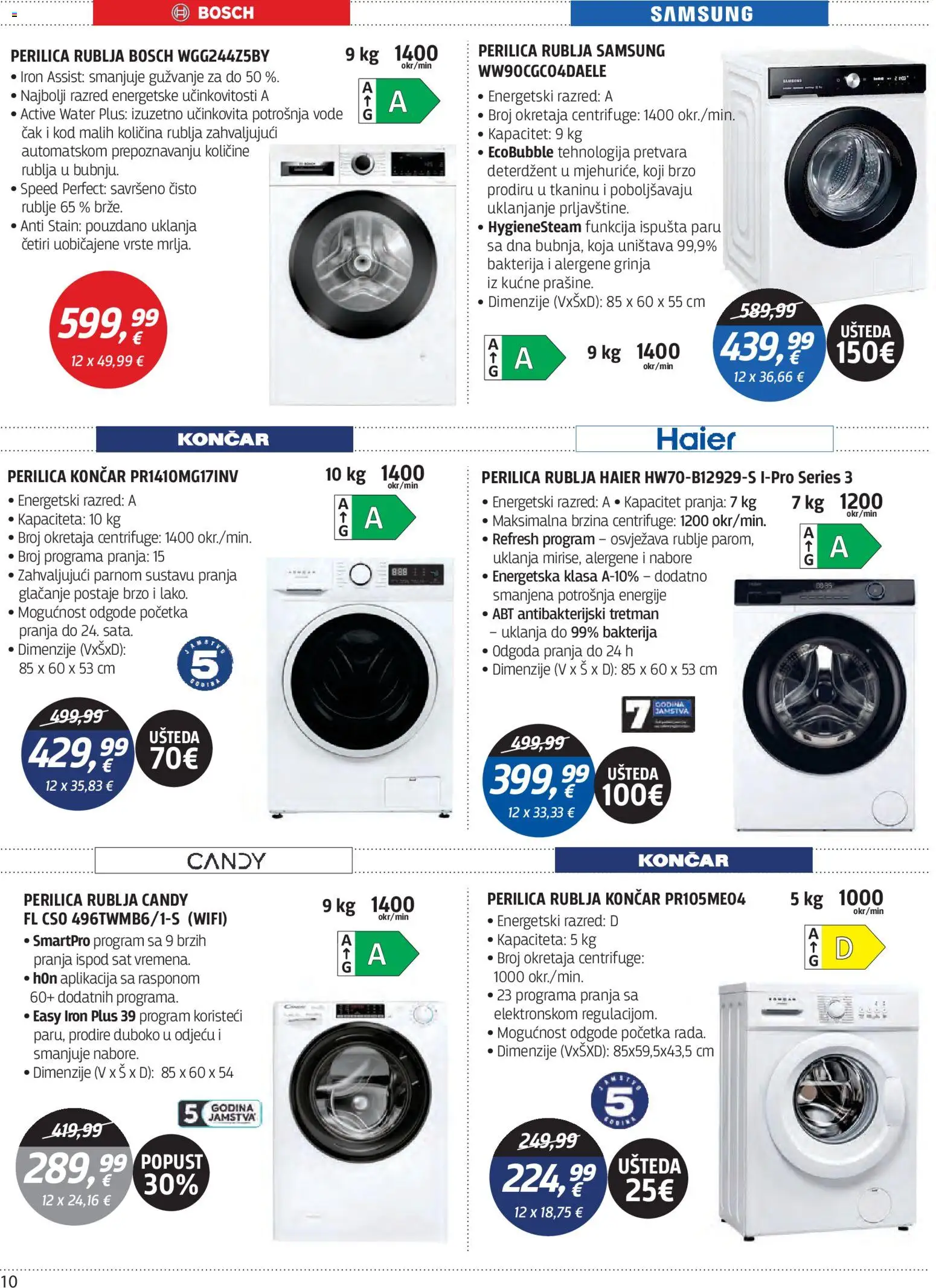 Centar Tehnike katalog | vrijedi od 06.07.2026 | Stranica: 10 | Proizvodi: Perilica rublja, Deterdžent, Sat