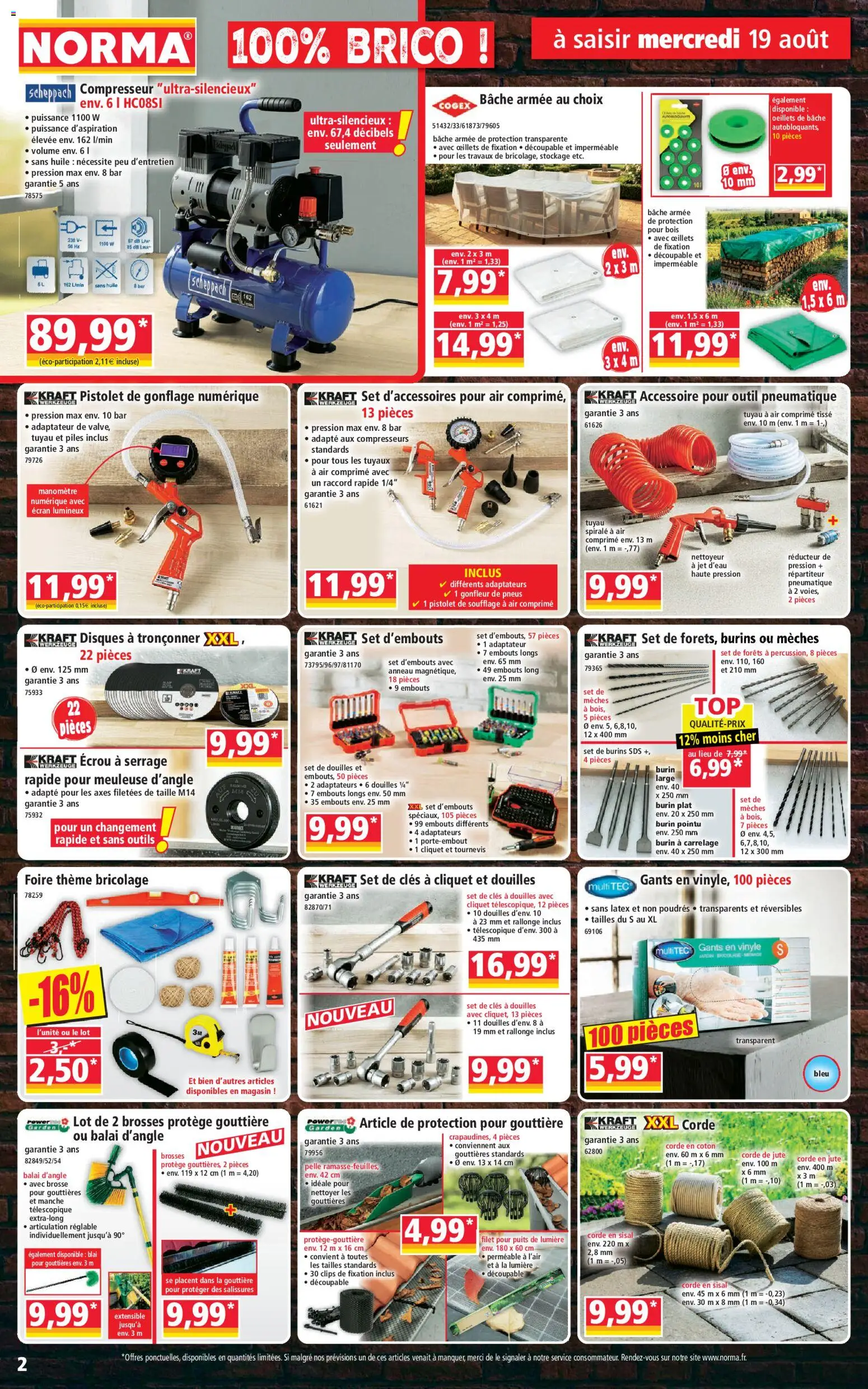 {H1} | Page: 2 | Produits: Coton, Tuyau, Set de douilles, Disques a tronconner