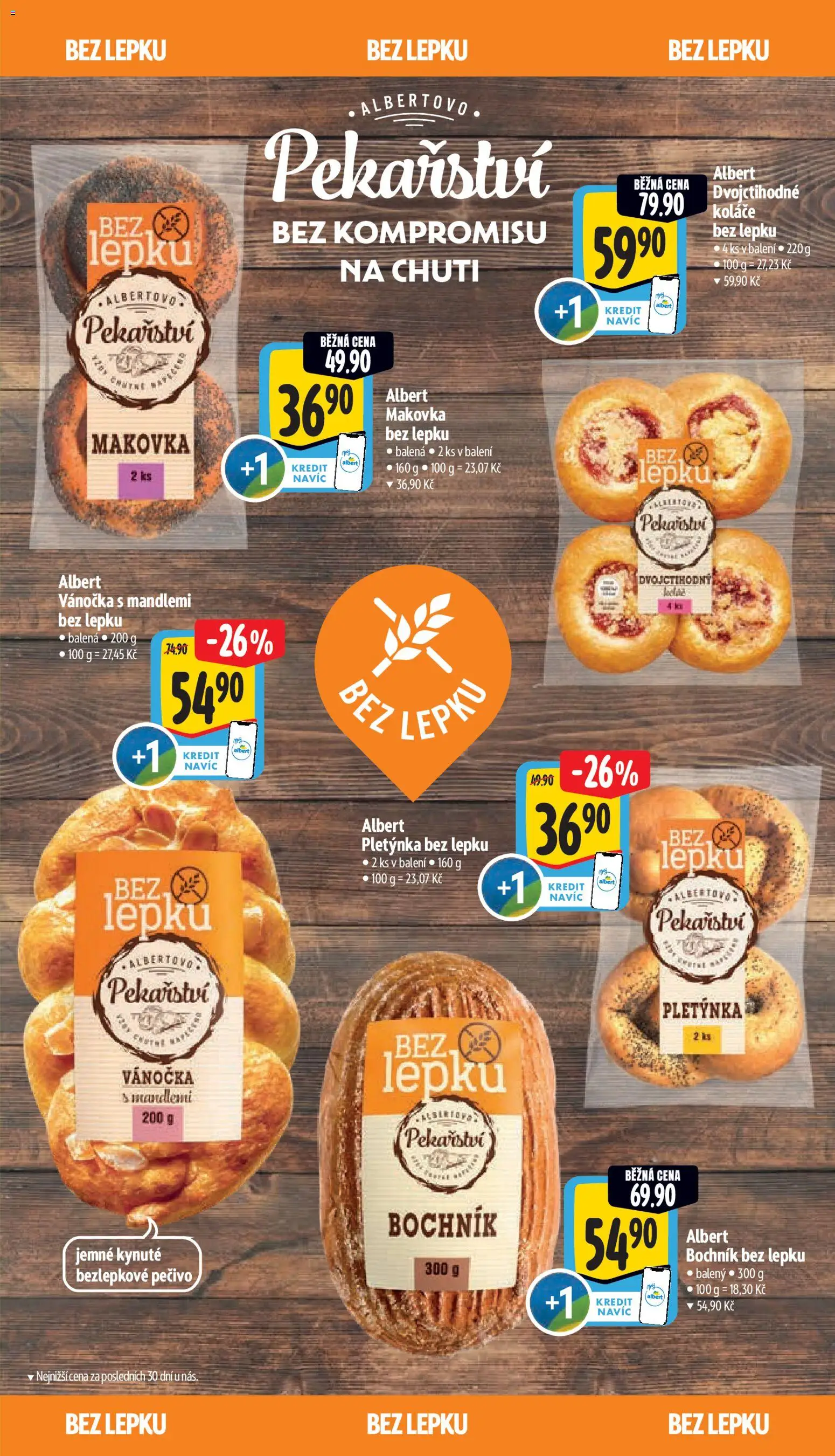 Albert leták - Supermarket Frenštát pod Radhoštěm od 07.10.2026 | Strana: 11 | Produkty: Bezlepkové pečivo, Pečivo, Vánočka