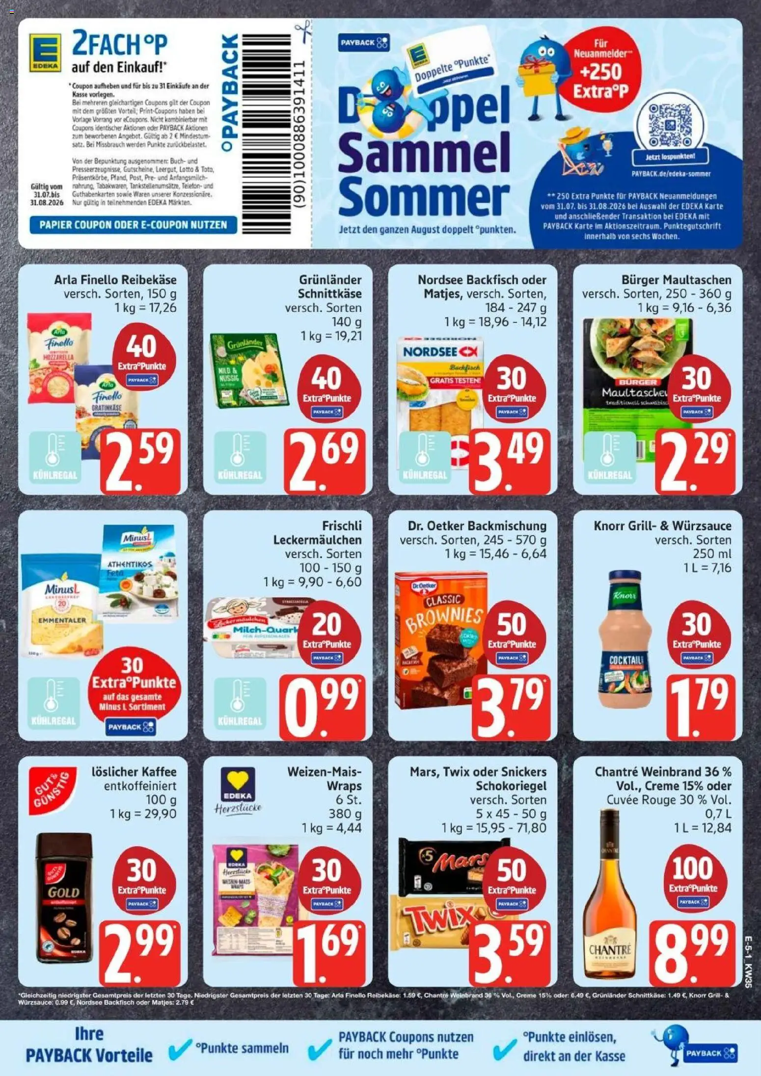 Edeka Prospekt Hamburg – gültig ab 23.08.2026 | Seite: 5 | Produkte: Feta, Mozzarella, Mars, Twix