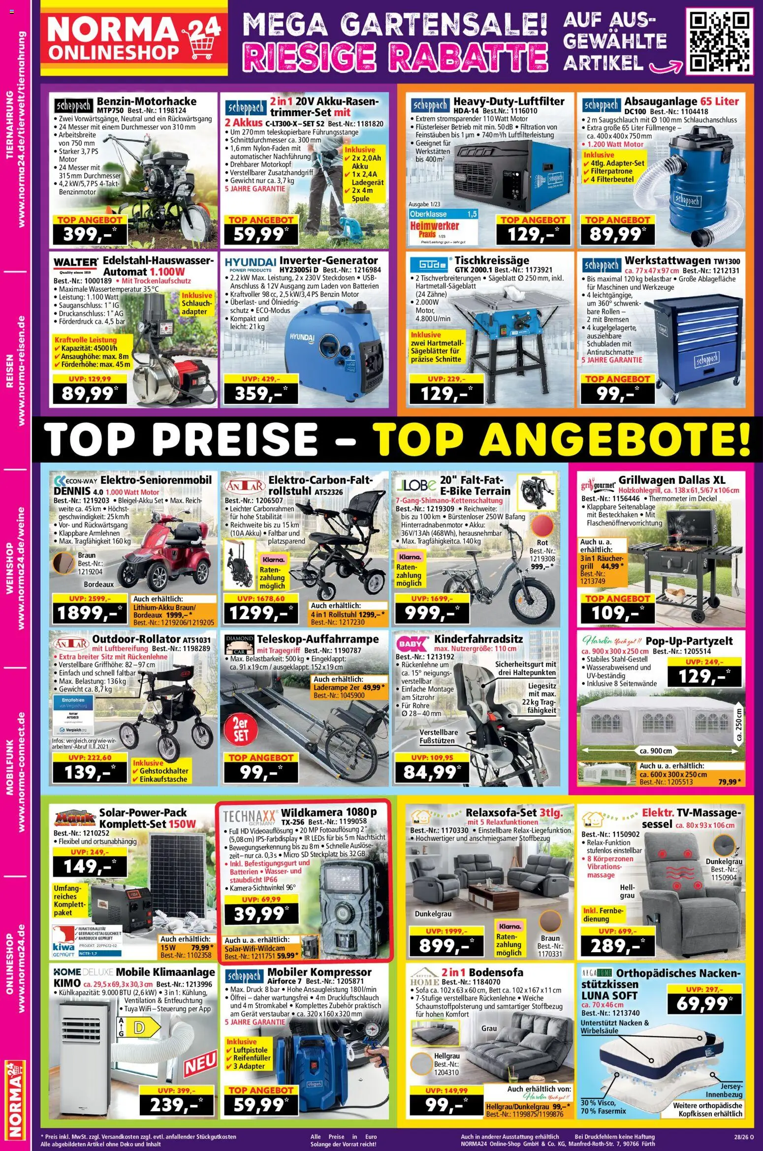 Norma Onlineshop – gültig ab 06.07.2026 | Seite: 2 | Produkte: Top, Grill, Kopfkissen, Ladegerät