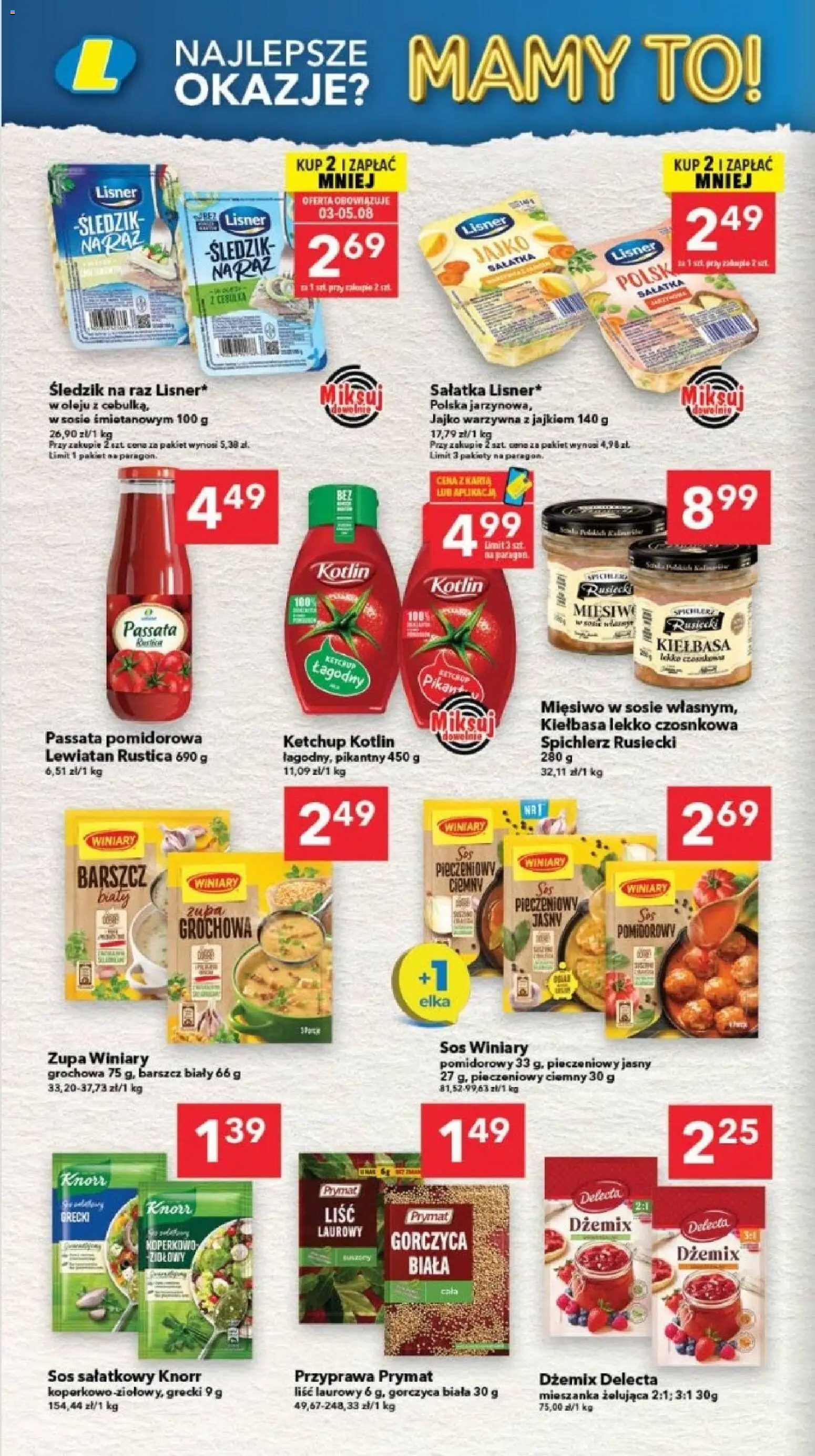 Lewiatan gazetka - Szczecin od 30.07.2026 | Strona: 4 | Produkty: Kiełbasa, Liśc laurowy, Zupa, Sałatka