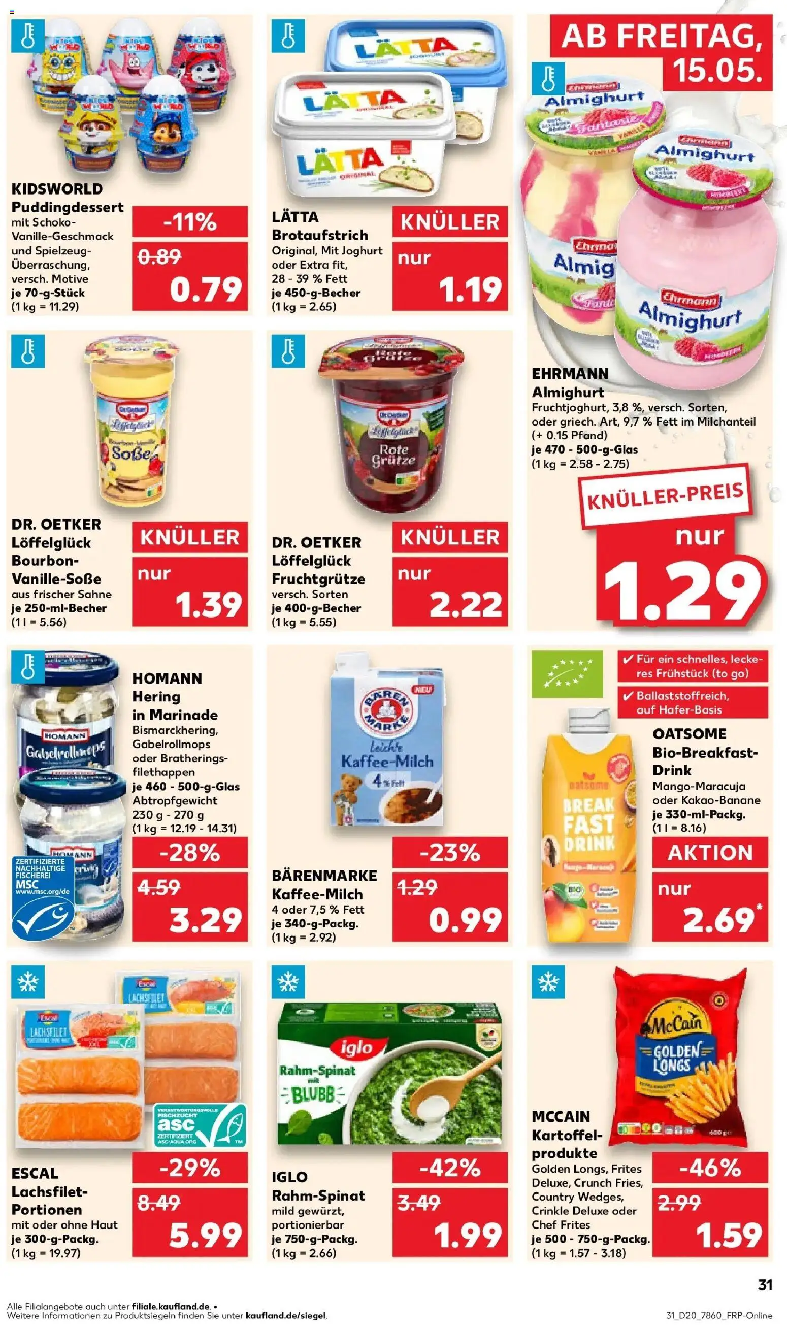 Kaufland Prospekt Hauzenberg	 – gültig ab 10.05.2026 | Seite: 38 | Produkte: Ehrmann almighurt, Soße, Lätta, Bourbon