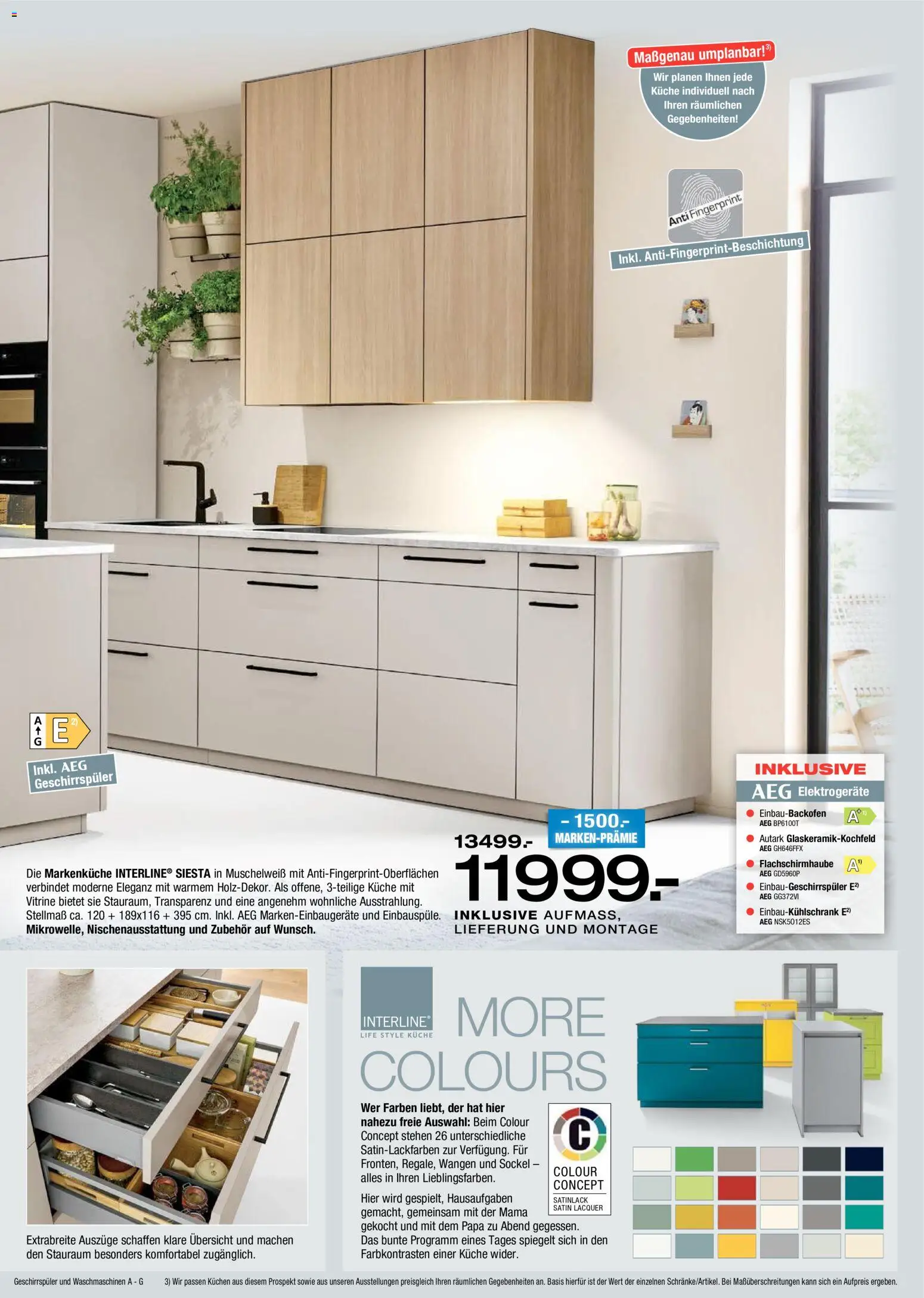 Ostermann Küchen neu erleben – gültig ab 07.05.2026 | Seite: 17 | Produkte: AEG, Vitrine, Küche, Kuchen