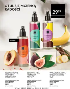 Pogląd oferty "Avon Katalog 9 2026" - ważna od 01.09.2026 | Strona: 200 | Produkty: Brzoskwinia, Mgiełka zapachowa, Body, Matcha