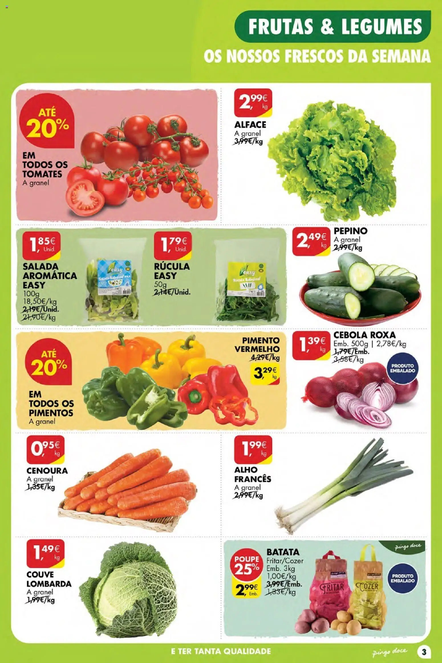 Pingo Doce Poupe Esta Semana Açores │ válido de 04.06.2026 | Página: 3 | Produtos: Rúcula, Cebola, Cenoura, Salada