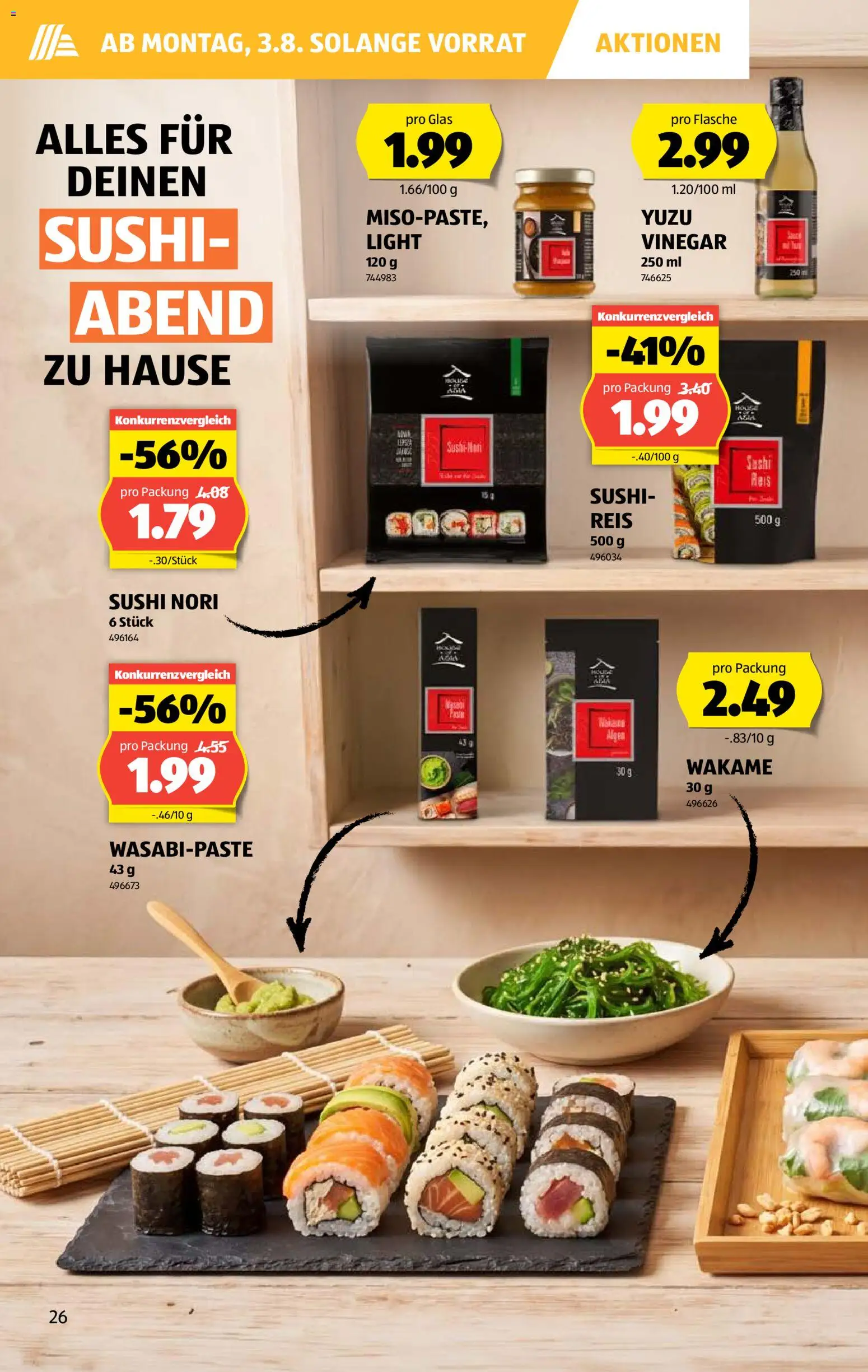 Aldi aktionen – gültig ab 30.07.2026 | Seite: 26 | Produkte: Glas, Reis