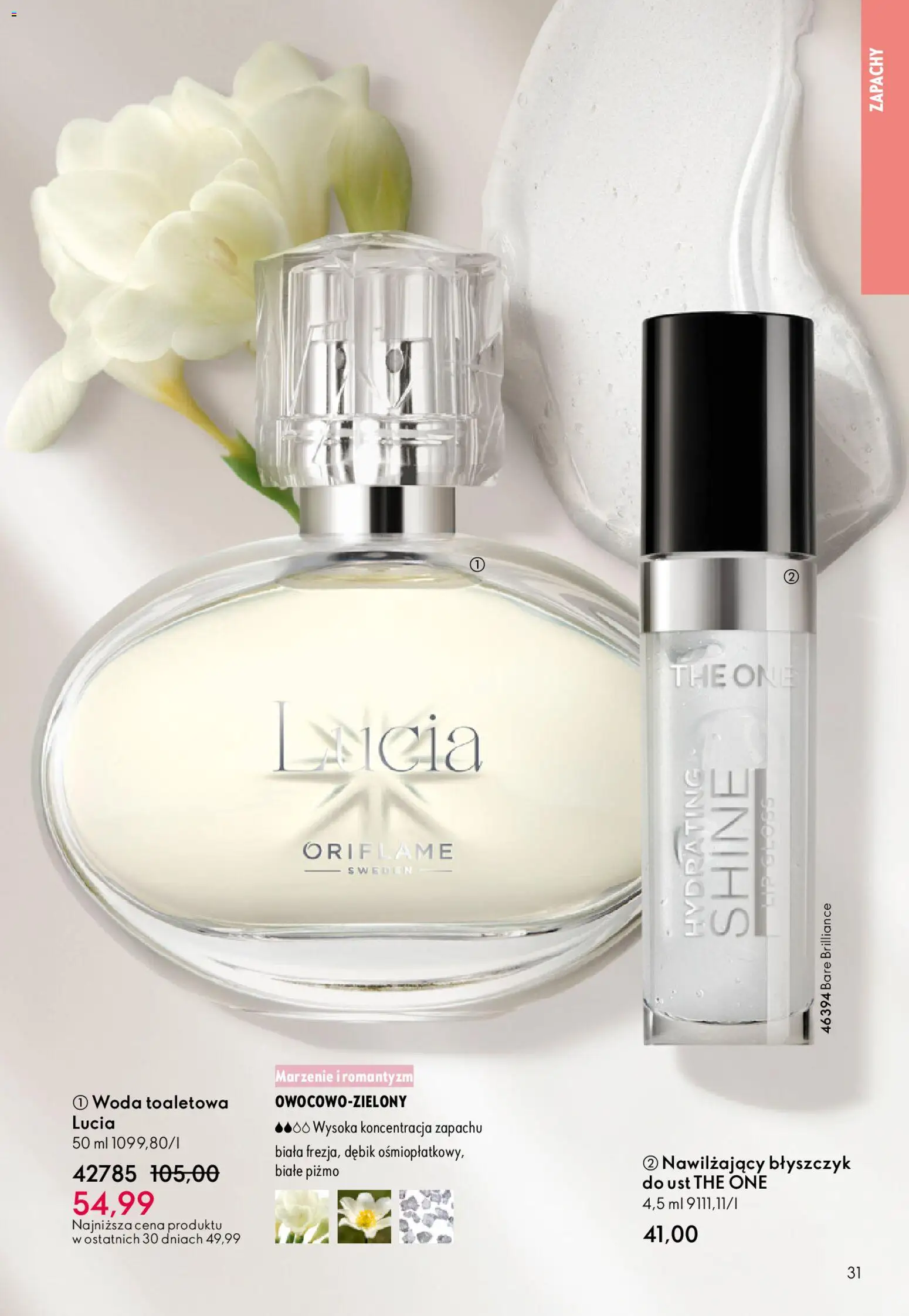 Oriflame Katalog 8 2026 od 27.05.2026 | Strona: 31 | Produkty: Woda toaletowa, Błyszczyk, Woda