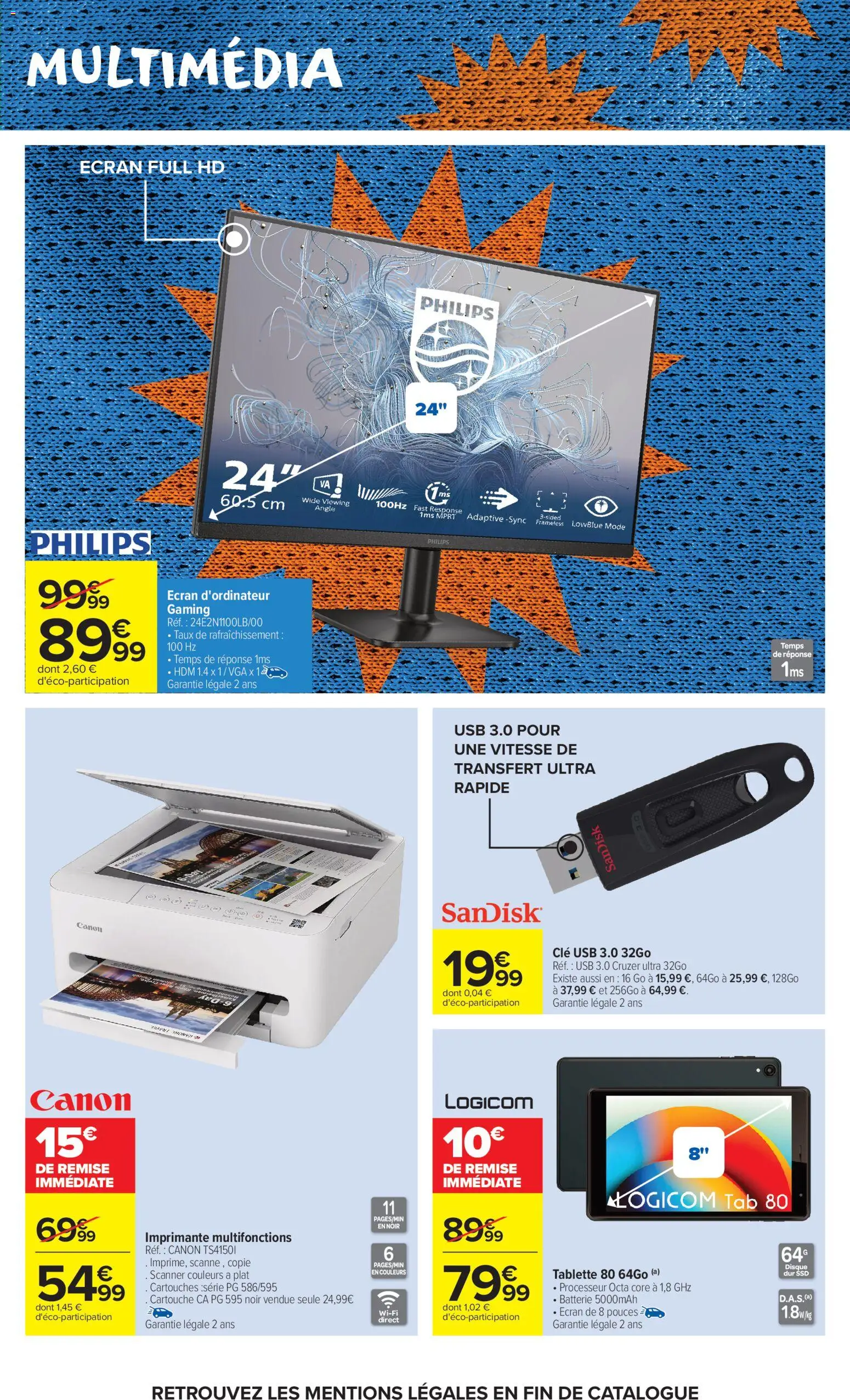 {H1} | Page: 5 | Produits: USB, Clé, Batterie, Scanner