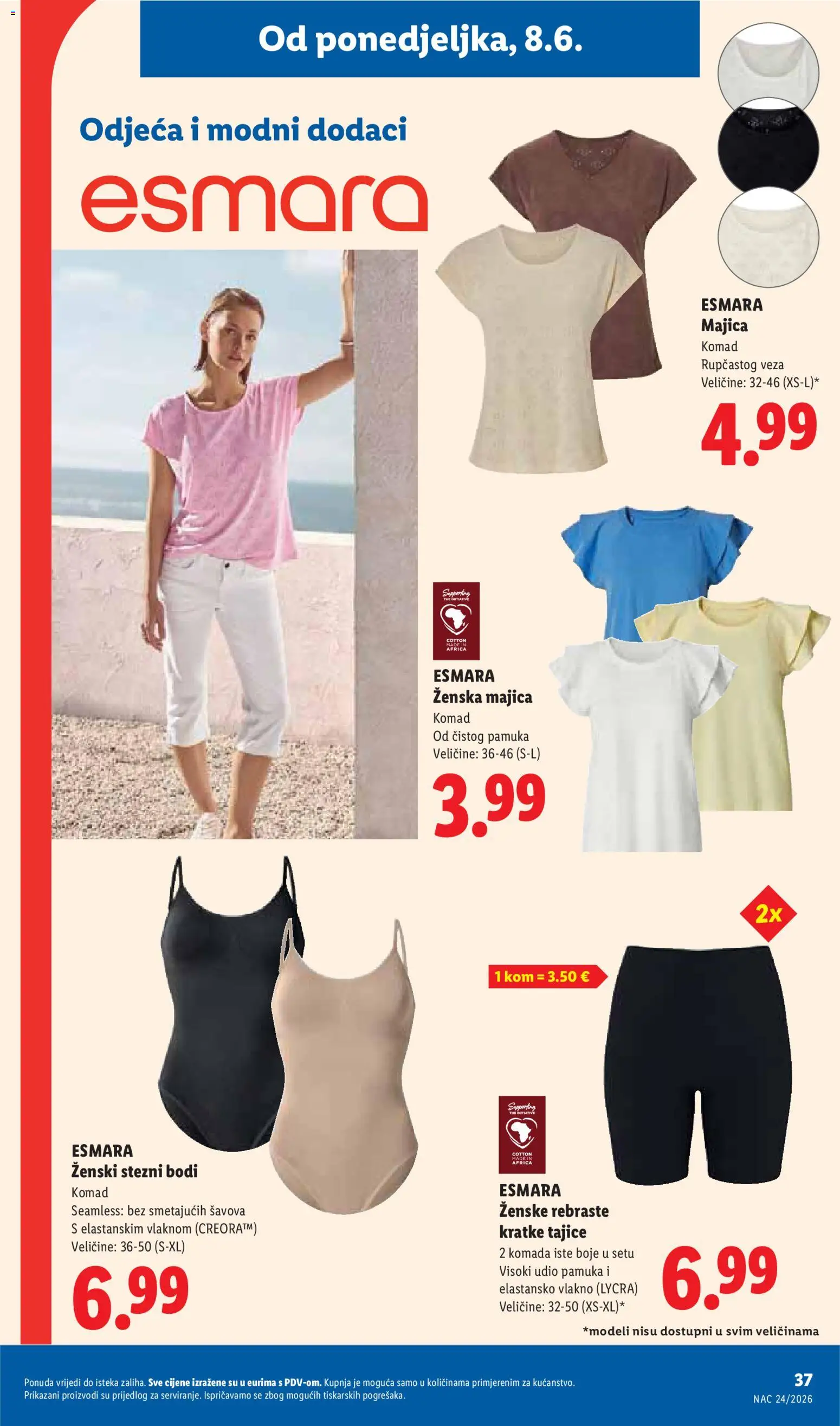 Lidl katalog | vrijedi od 08.06.2026 | Stranica: 37 | Proizvodi: Odjeća, Majica, Tajice