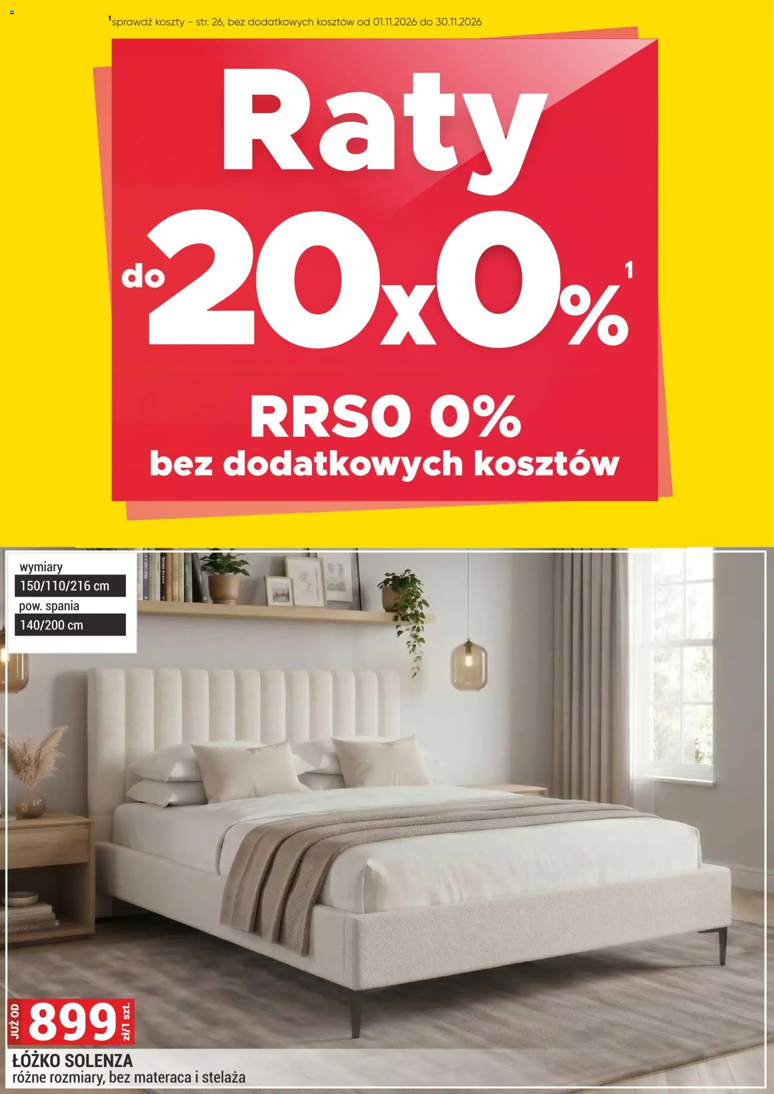 Merkury Market gazetka - Meble od 01.11.2026 | Strona: 43 | Produkty: Łóżko