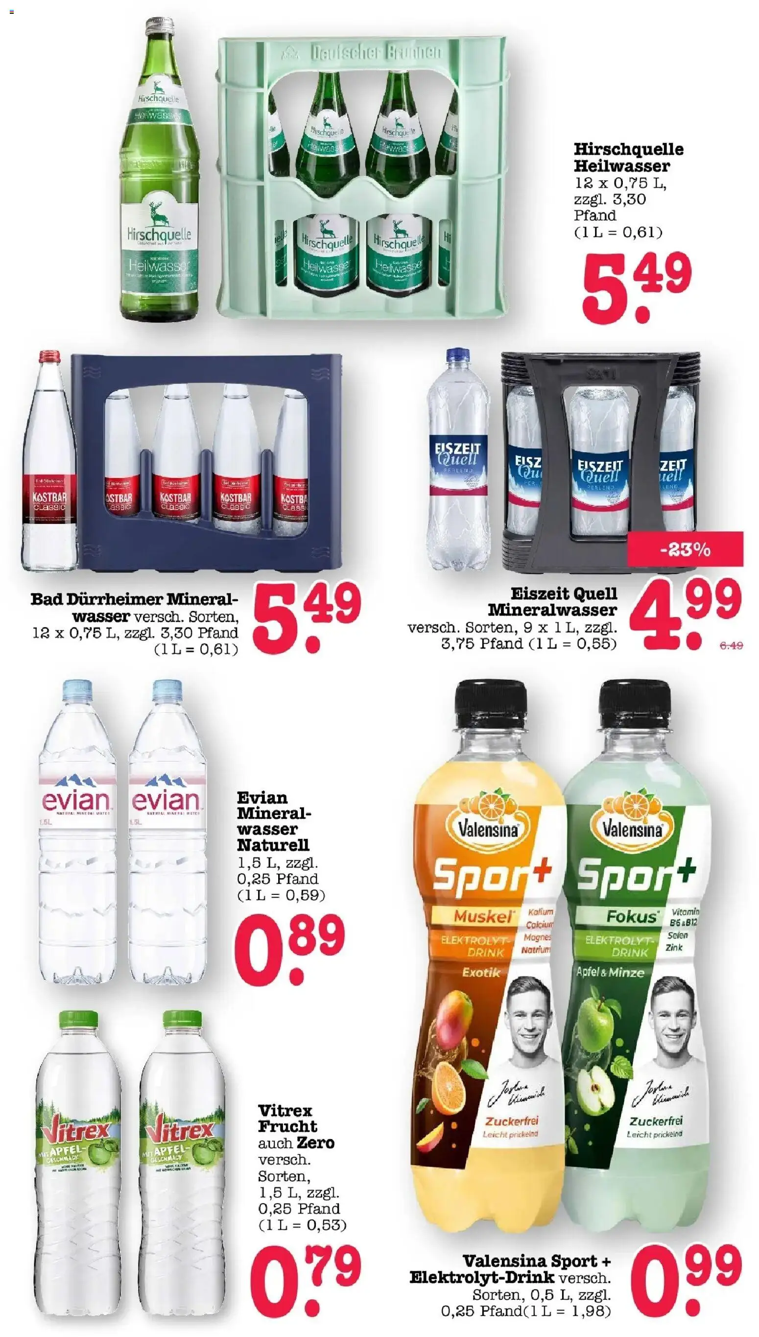 E center Prospekt Achern (ab 24.08.2026) zum Blättern | Seite: 46 | Produkte: Bad, Äpfel, Valensina, Wasser