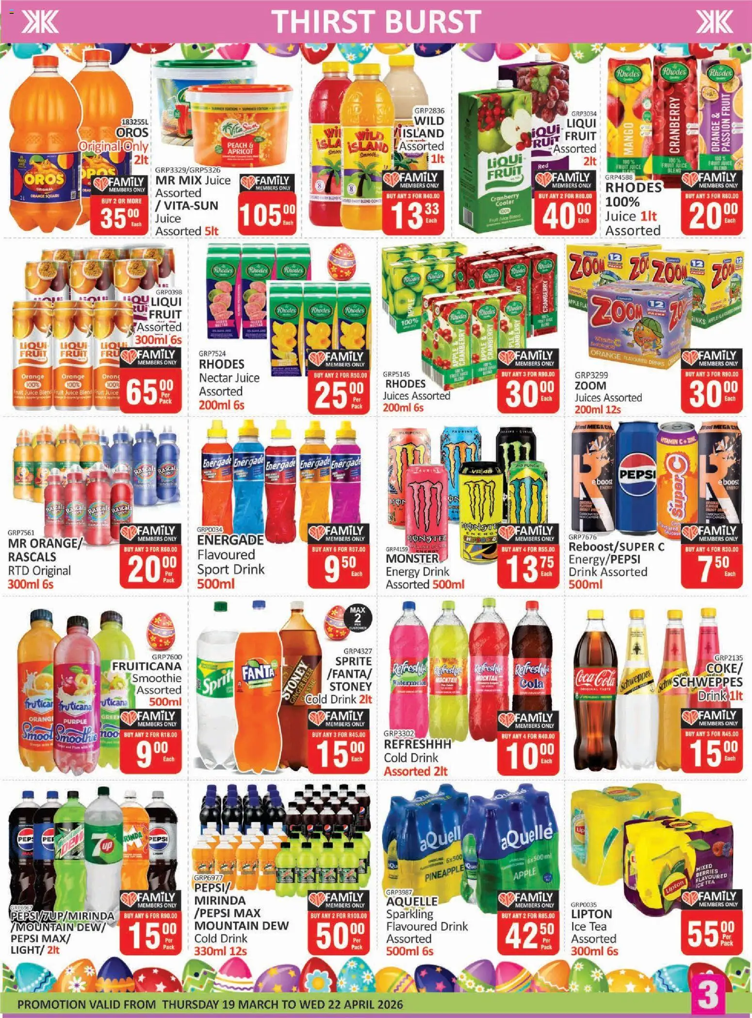 New KIT KAT Cash & Carry catalogue – valid from 19.03.2026 | Page: 3 | Products: Beer, Sprite, Mango, Peach