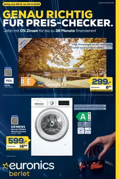 Euronics Prospekt Berlet ab 29.10.2026 gültig