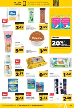 Vista previa Alimerka folleto Castilla y León válido desde el 27/08/2026 | Página: 51 | Productos: Sérum, Loción corporal, Crema hidratante, Toallitas húmedas