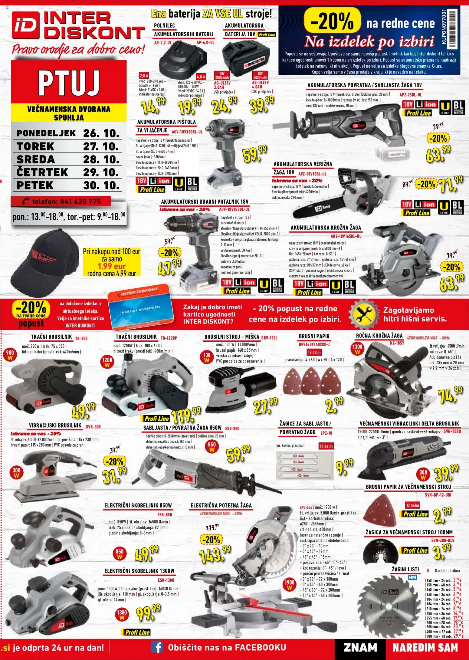 Novi Inter Diskont katalog ponudbe – veljaven od 26.10.2026 | Stran: 2 | Izdelki: Telefon, Usb, Orodje, Pas