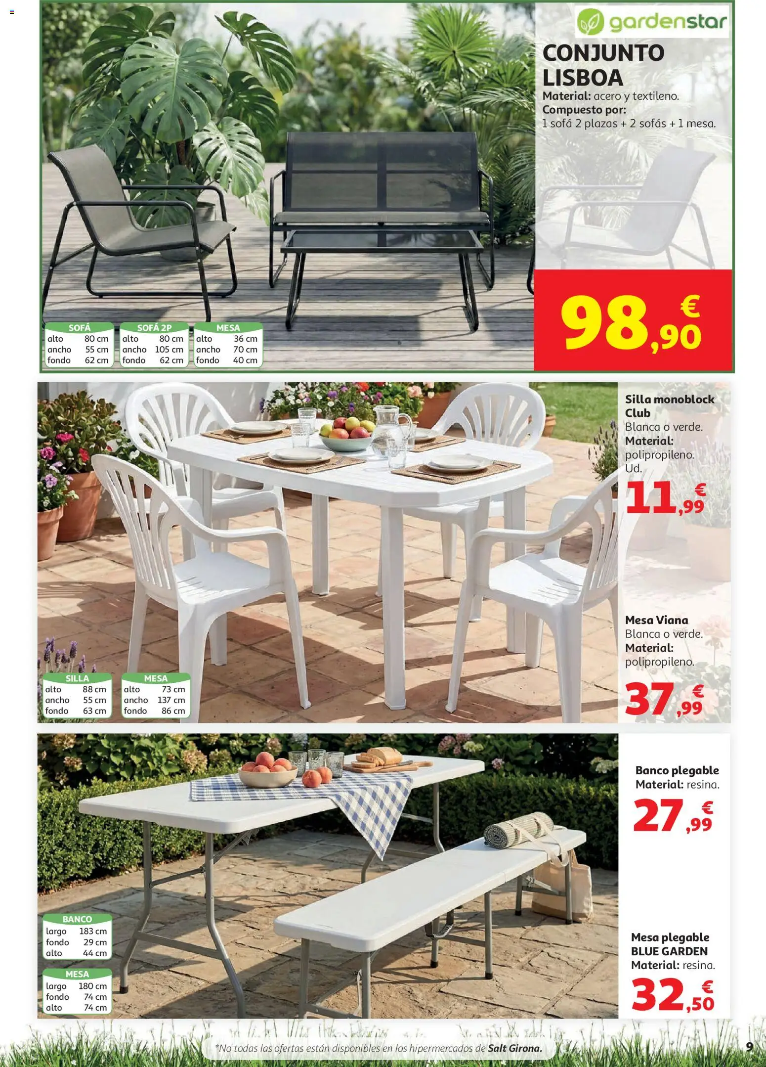 Alcampo Aire Libre HP │ válido desde el 28.05.2026 | Página: 9 | Productos: Sofá, Mesa, Silla