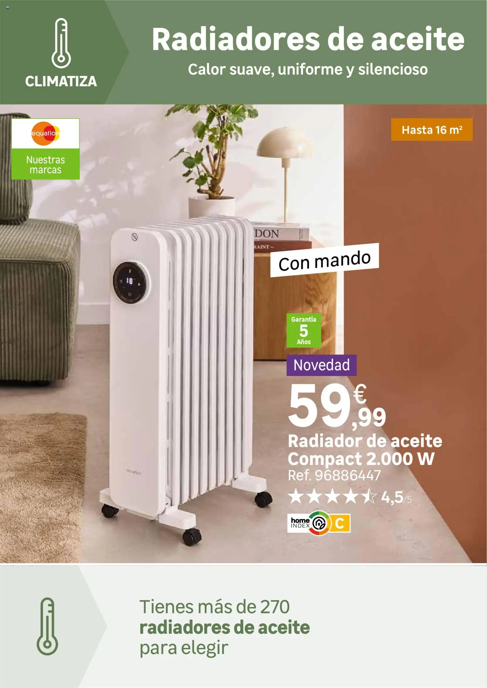 Leroy Merlin Calor en casa y mucho ahorro │ válido desde el 20/10/2026 | Página: 76 | Productos: Aceite, Radiador