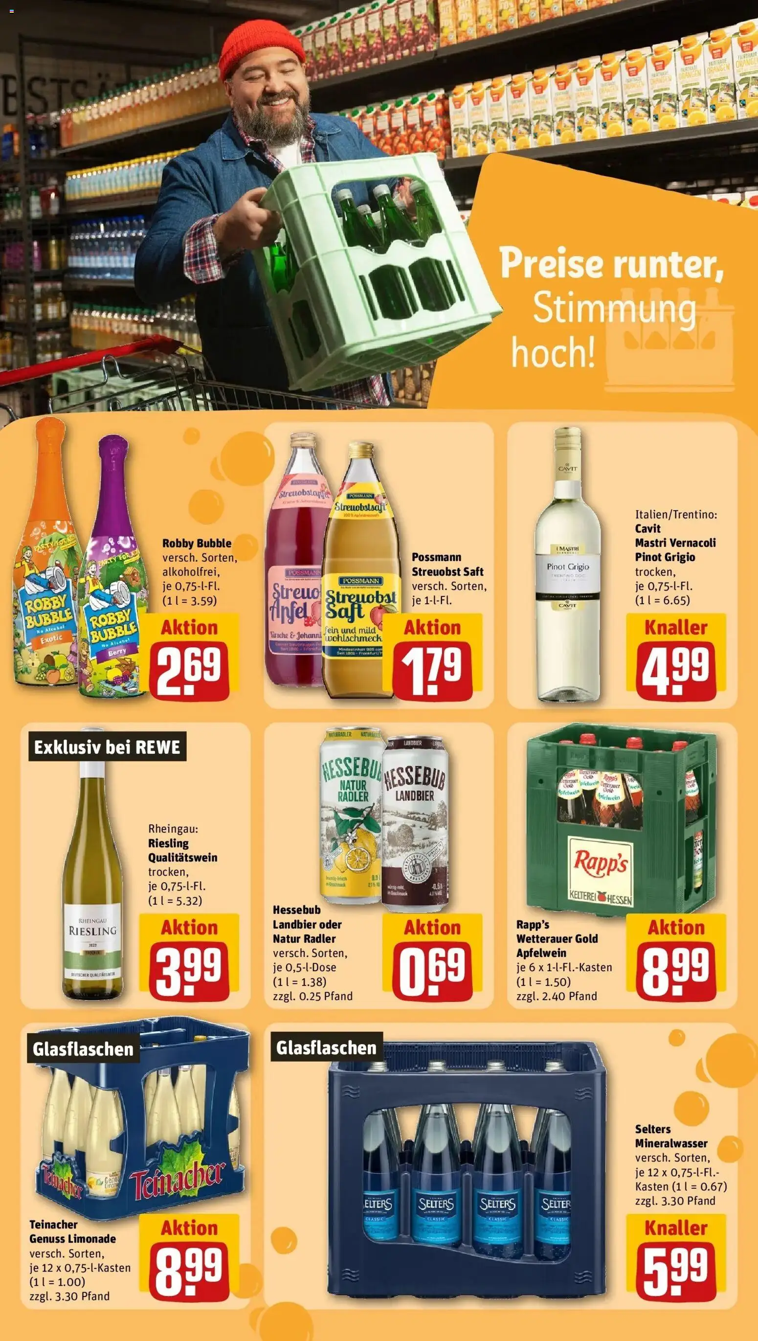 REWE Prospekt ab 31.08.2026 zum Blättern » Angebote | Seite: 19 | Produkte: Orangen, Limonade, Mineralwasser, Radler