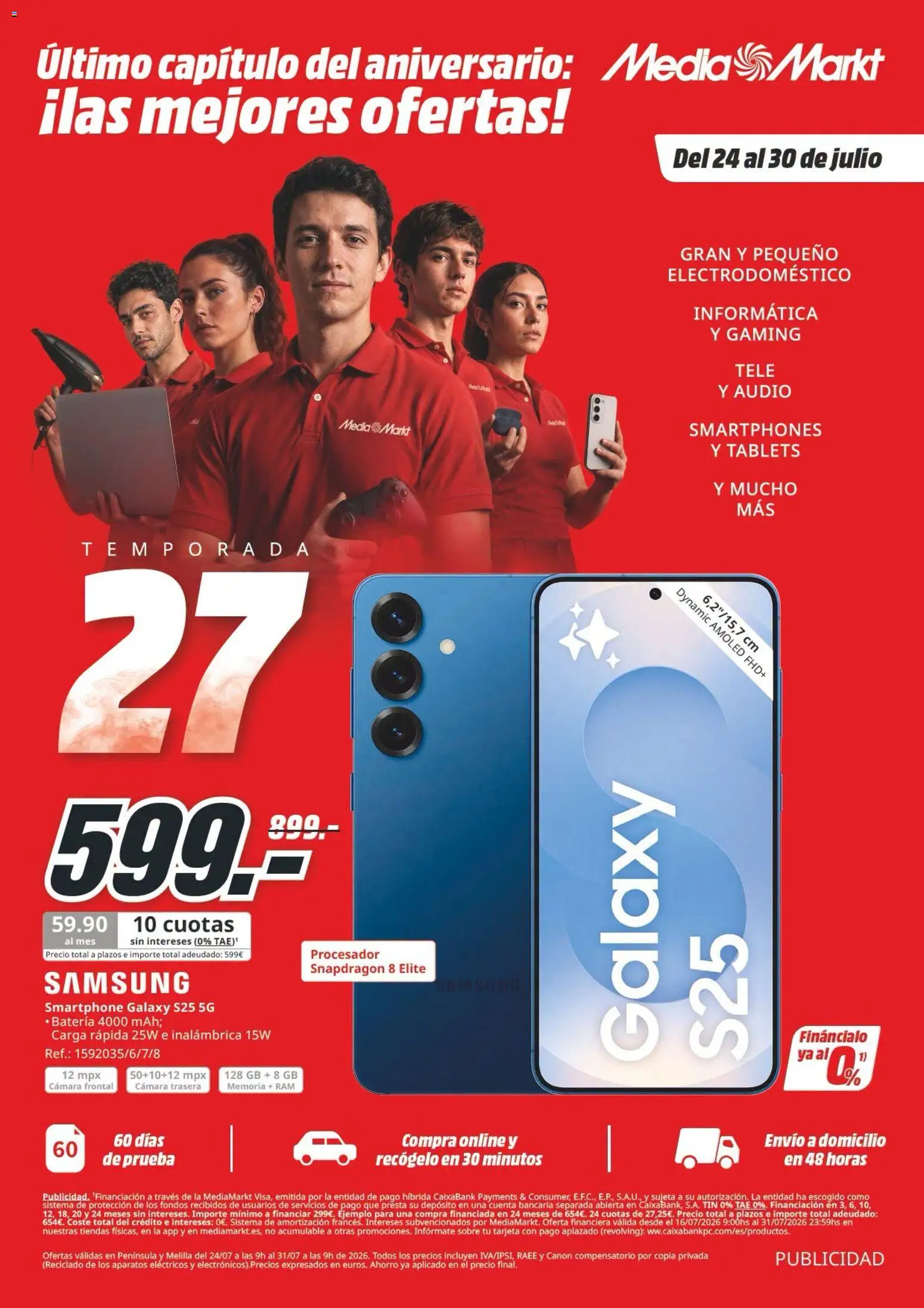 Media Markt folleto │ válido desde el 24/07/2026 | Página: 1 | Productos: Smartphone, Audio, Cámara, Batería