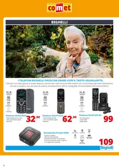 Anteprima del volantino Comet volantino Telefonia valido a partire dal 08.05.2026 | Pagina: 6 | Prodotti: Telefono, MP3, Fotocamera, Batteria