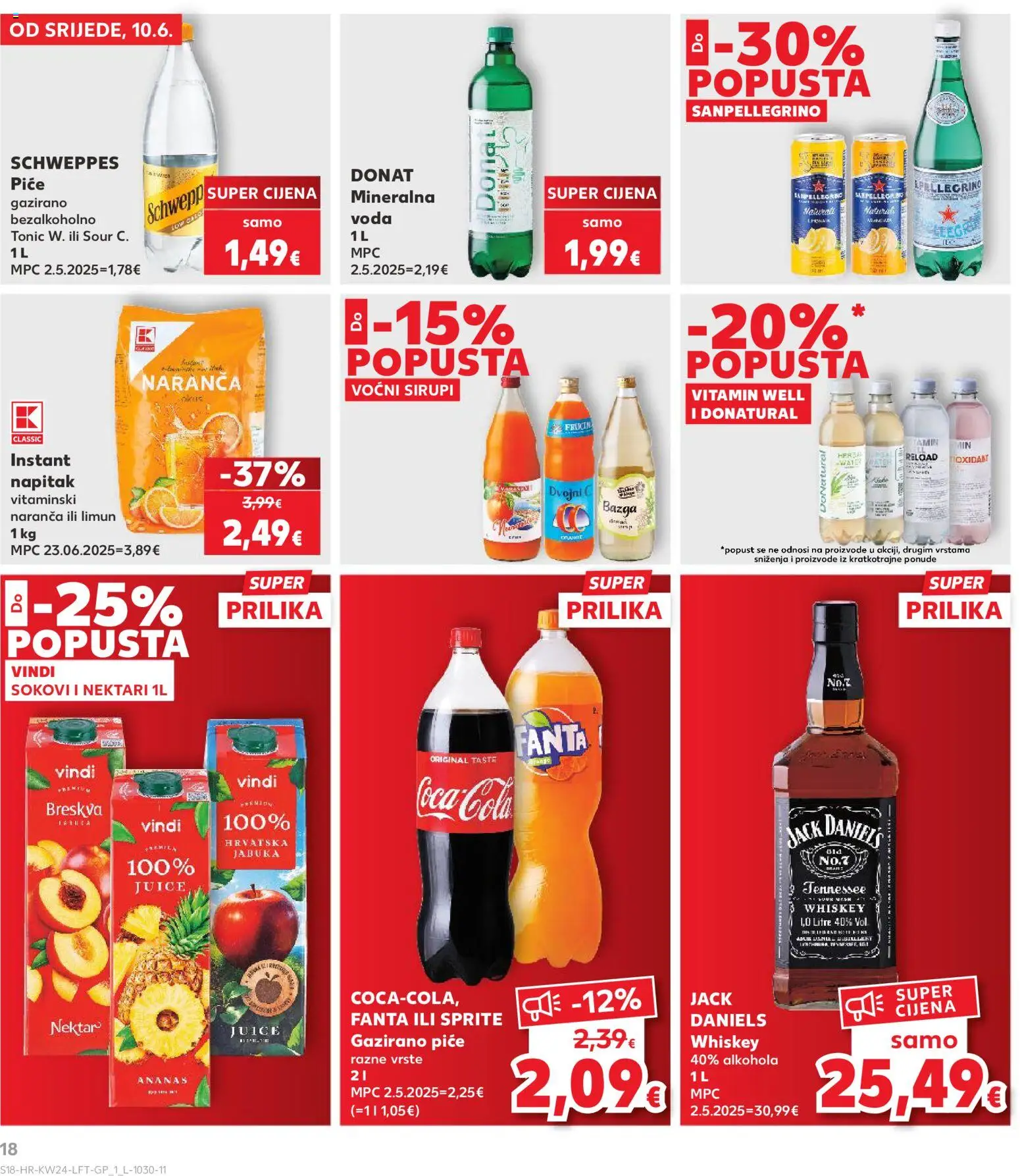 Kaufland katalog | vrijedi od 10.06.2026 | Stranica: 18 | Proizvodi: Mineralna voda, Ananas, Voda, Jabuka