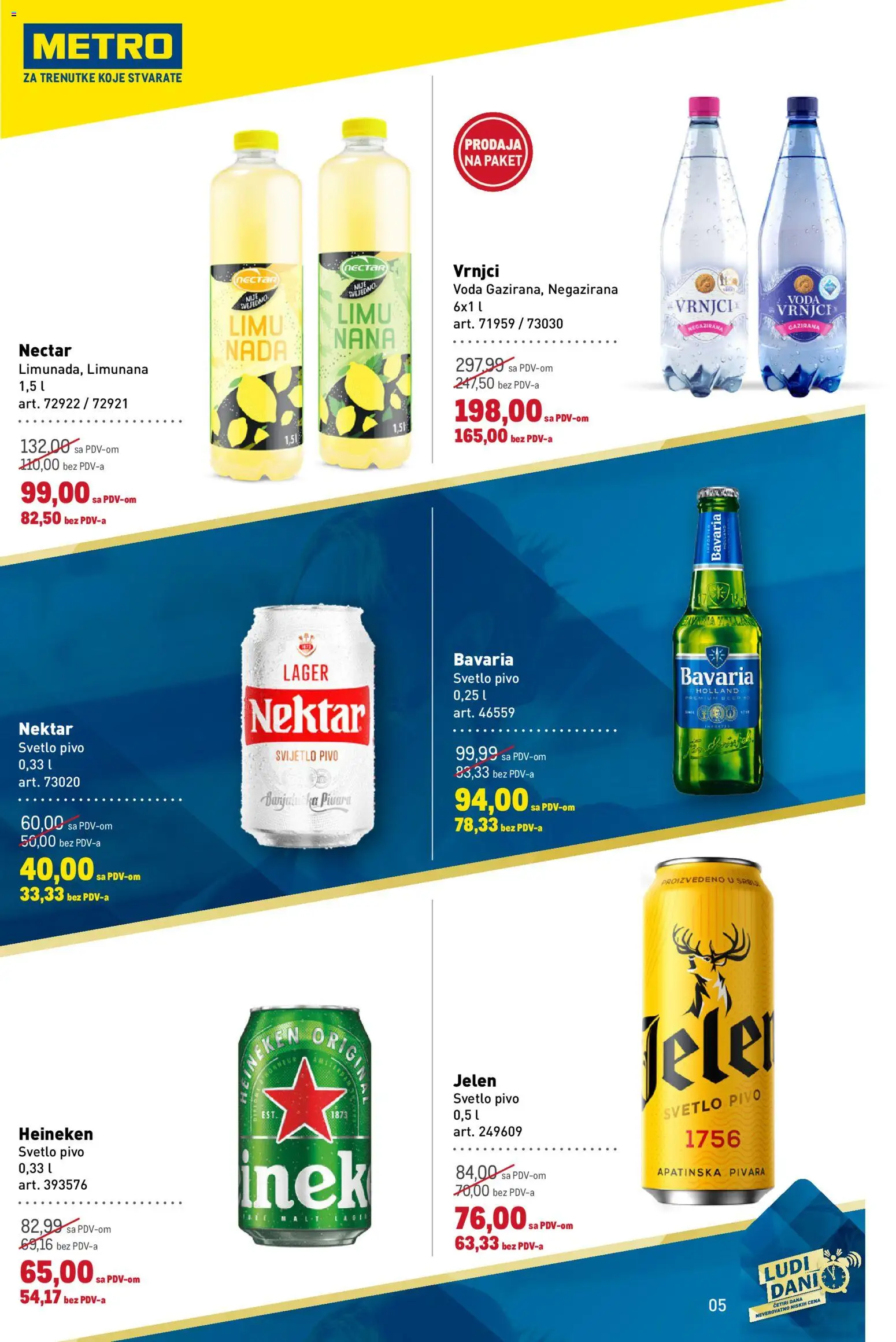 Metro katalog - važi od 21.05.2026 | Strana: 5 | Proizvode: Heineken, Nektar, Voda, Pivo
