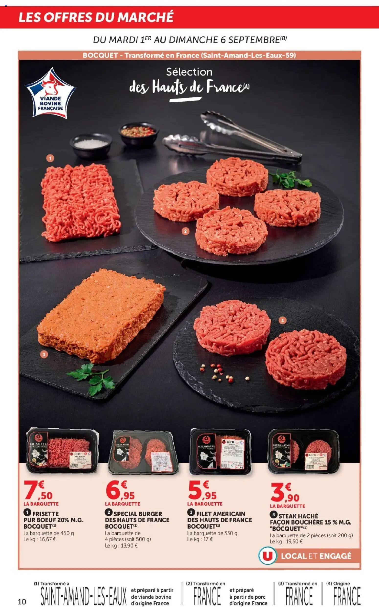 {H1} | Page: 10 | Produits: Viande, Burger, Porc, Viande bovine