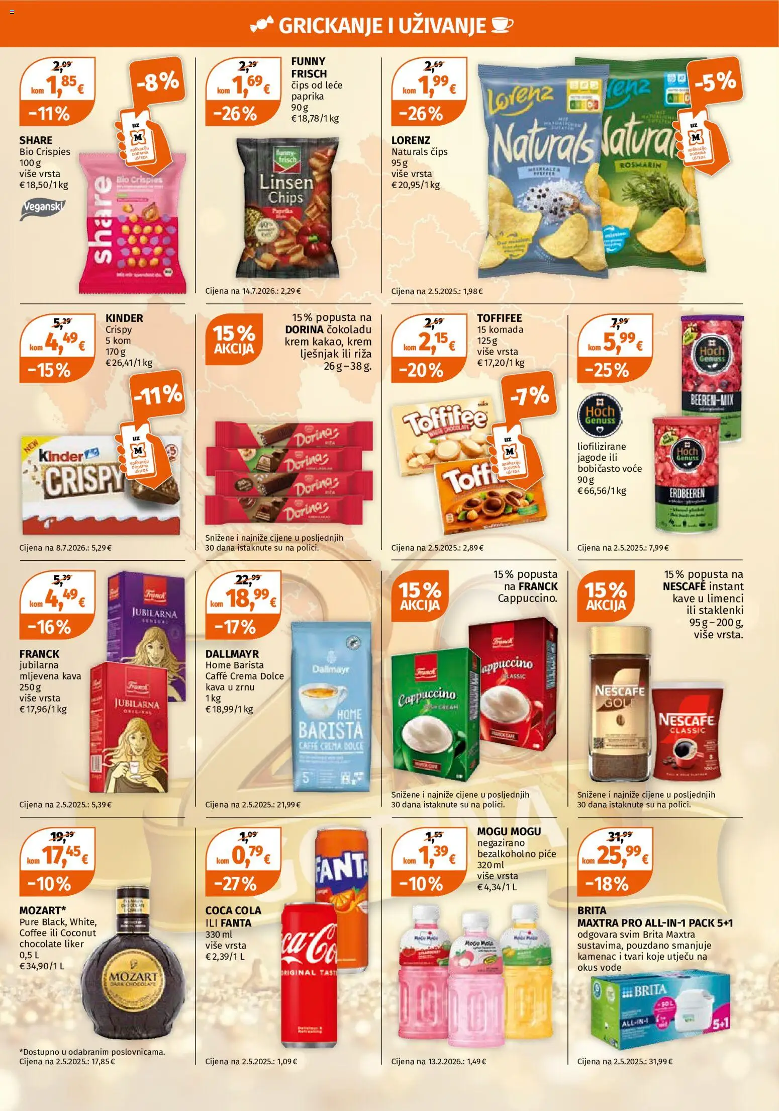 Müller katalog | vrijedi od 31.08.2026 | Stranica: 11 | Proizvodi: Dorina, Čips od leće, Lješnjak, Cappuccino