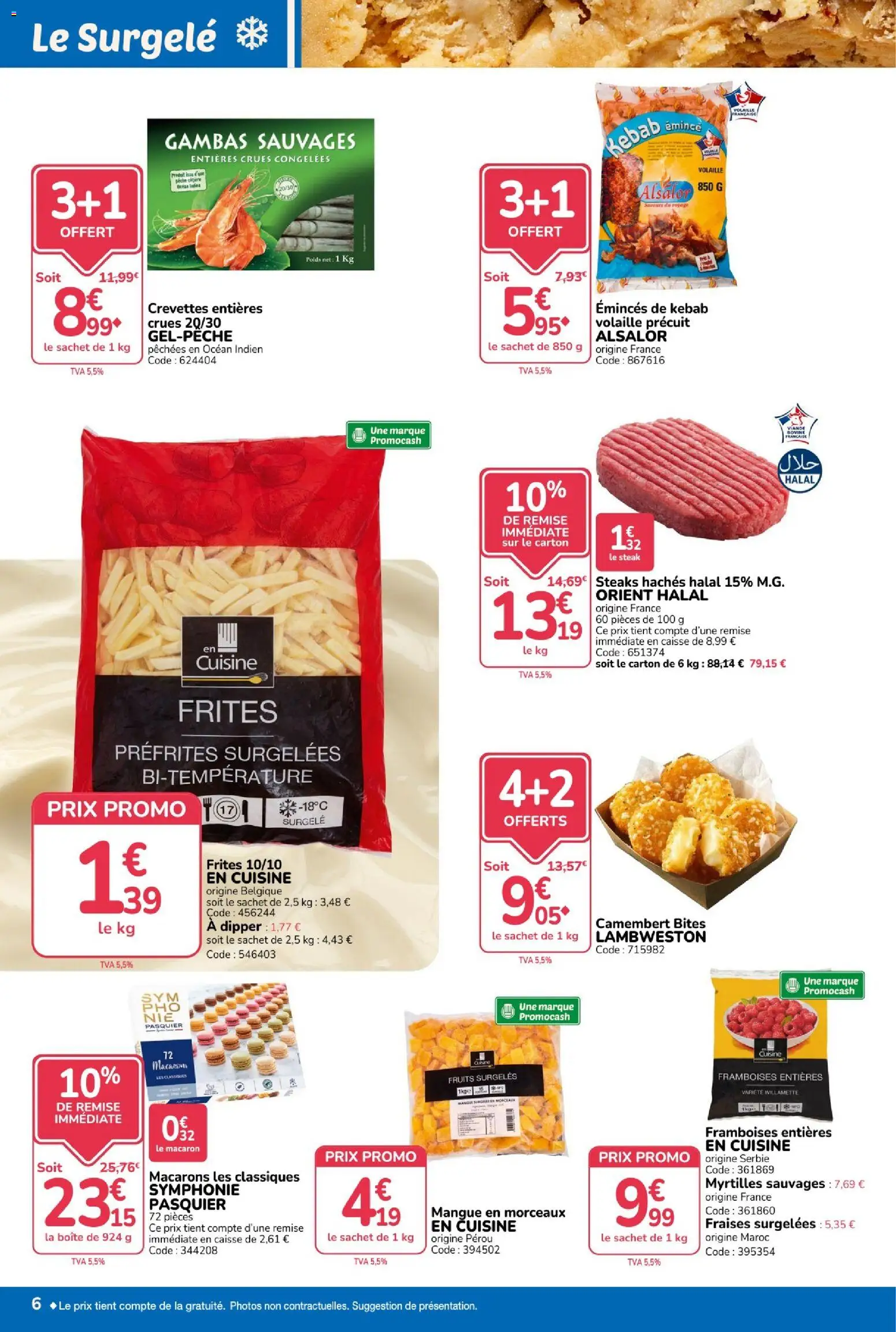 {H1} | Page: 6 | Produits: Myrtilles, Poids, Steak, Macarons