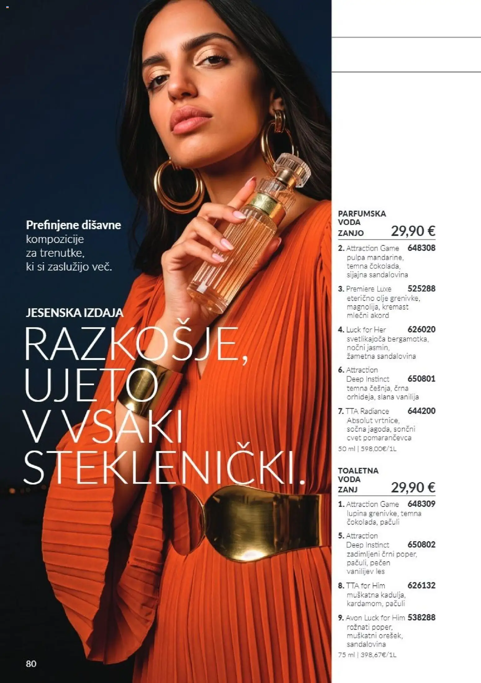 Novi Avon katalog ponudbe – veljaven od 01.10.2026 | Stran: 80 | Izdelki: Olje, Voda, Toaletna voda