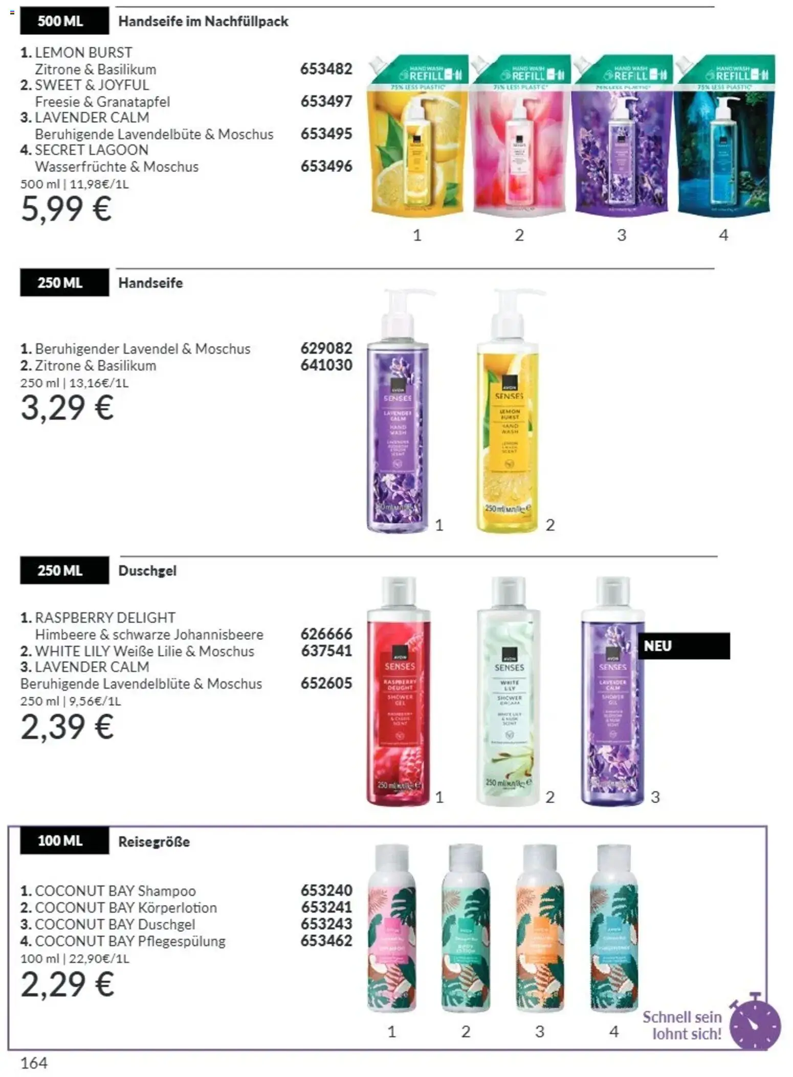 AVON Katalog August 2026 – gültig ab 08.08.2026 | Seite: 164 | Produkte: Granatapfel, Zitrone, Himbeere, Lavendel