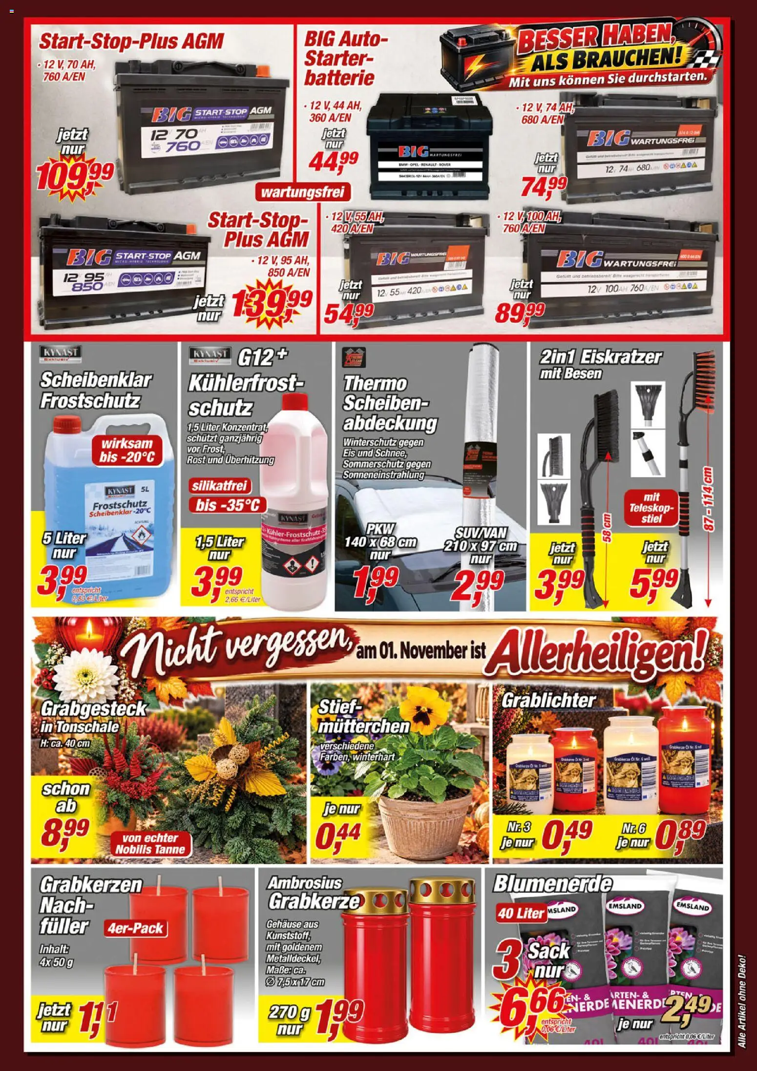 Posten Börse Prospekt – gültig ab 24.10.2026 | Seite: 7 | Produkte: Batterie, Blumenerde, Eis