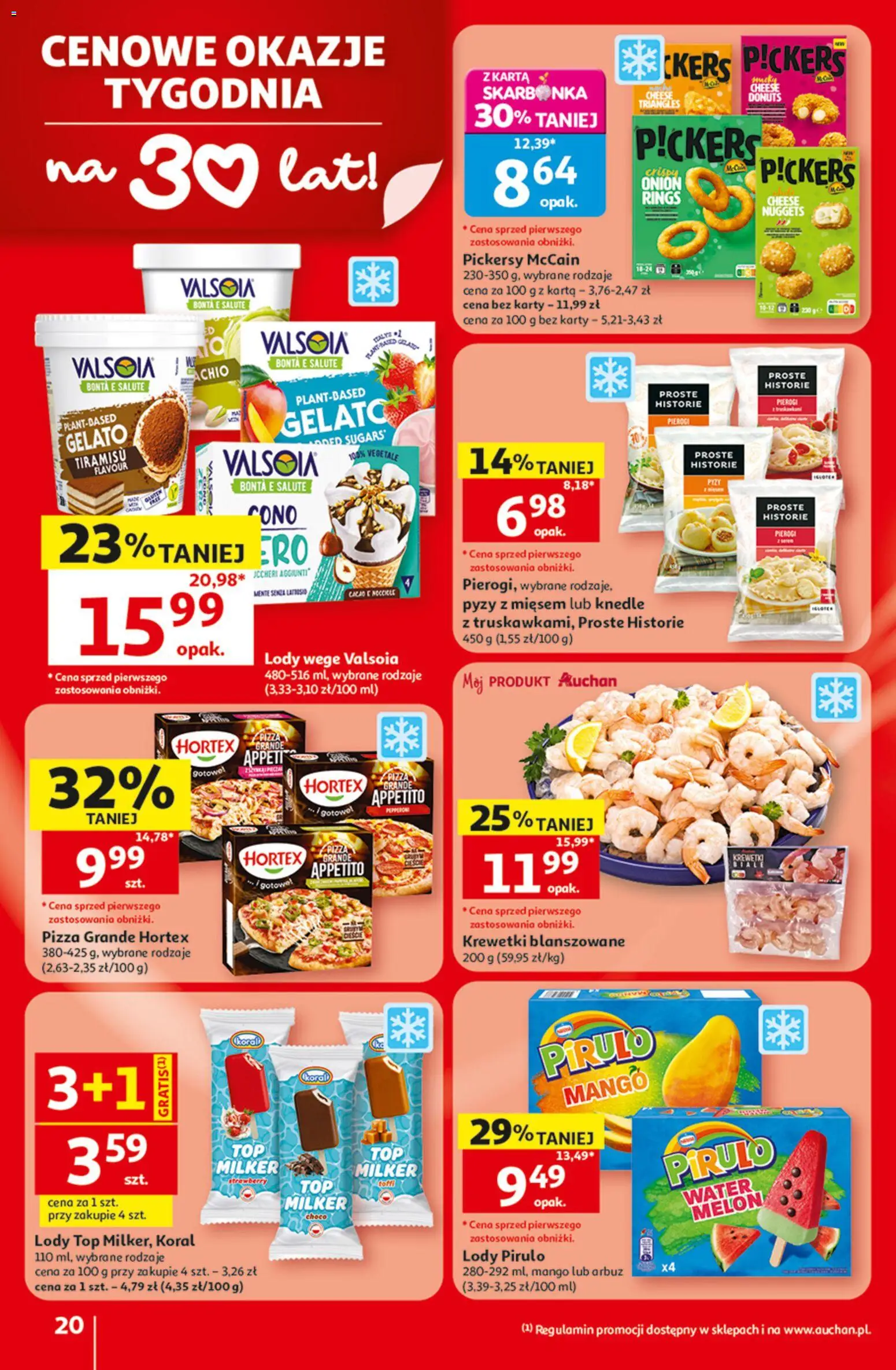 Auchan gazetka - 30 Lat Hipermarket od 09.07.2026 | Strona: 20 | Produkty: Mango, Arbuz, Melon, Tiramisu