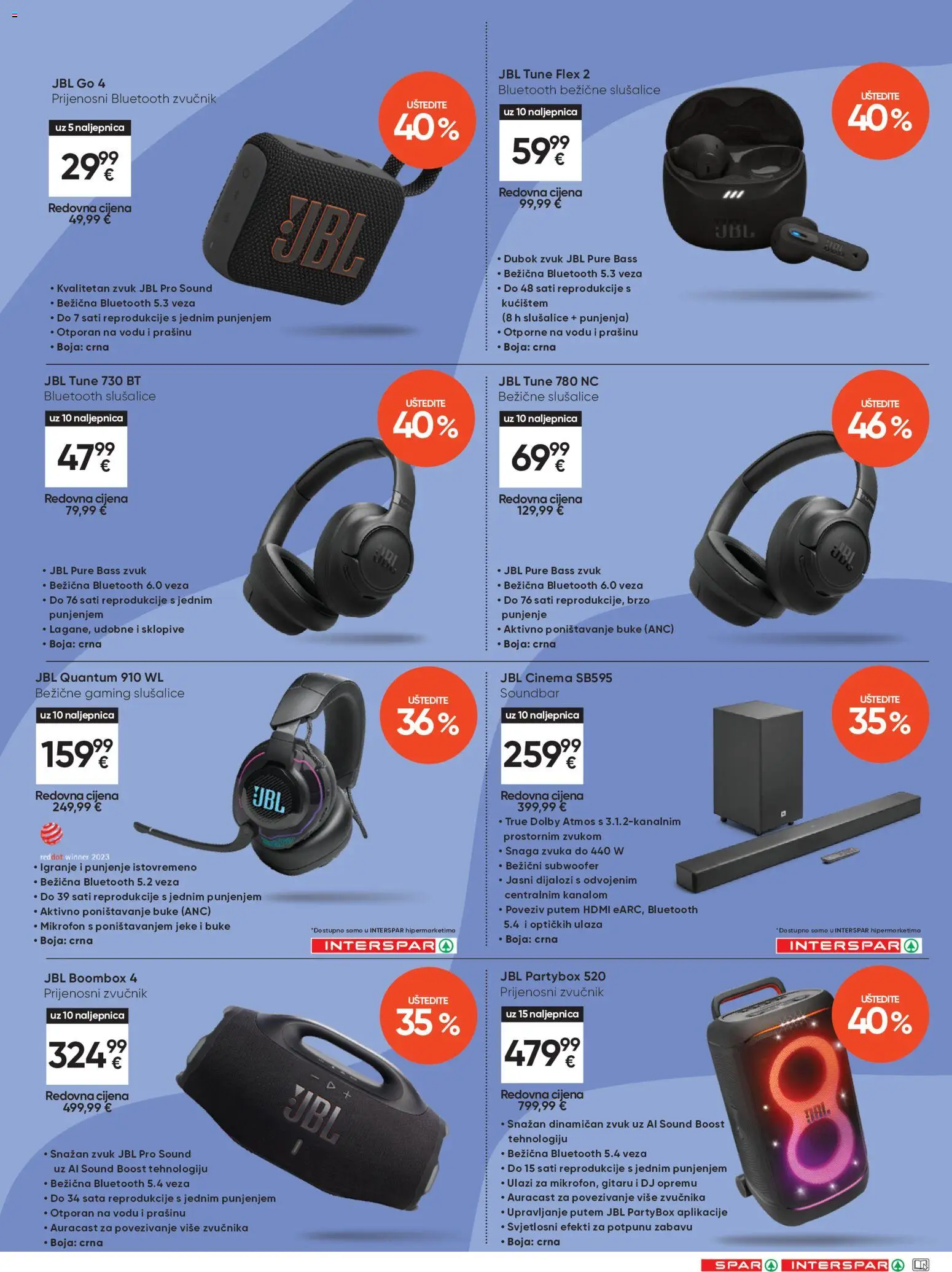 Interspar katalog | vrijedi od 12.08.2026 | Stranica: 19 | Proizvodi: Soundbar, Slušalice, Mikrofon, Zvučnik