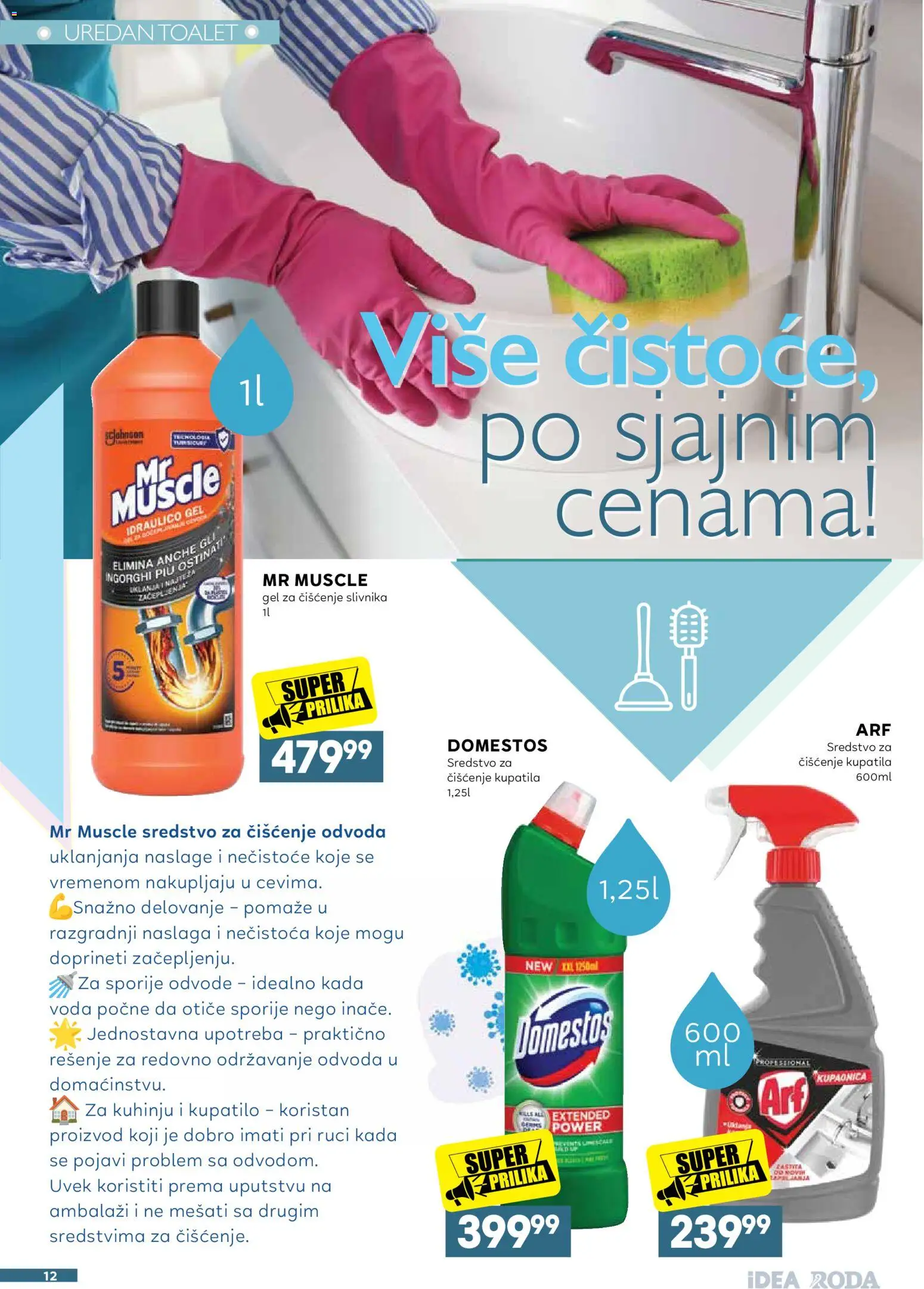 Idea katalog - važi od 31.08.2026 | Strana: 12 | Proizvode: Kupatilo, Voda, Sredstvo za čišćenje