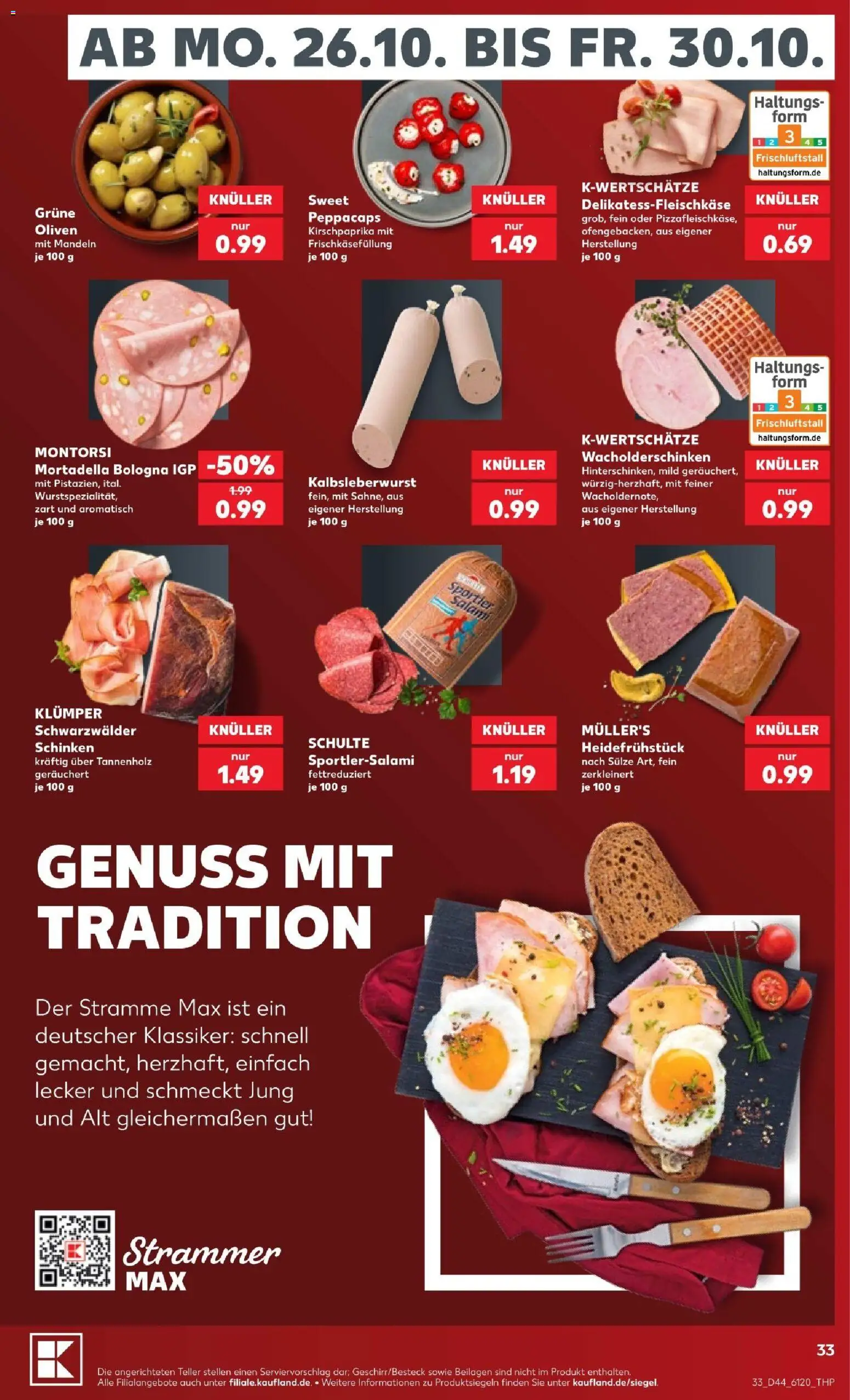 Kaufland Prospekt Bremen – gültig ab 26.10.2026 | Seite: 33 | Produkte: Beilagen, Mandeln, Schinken